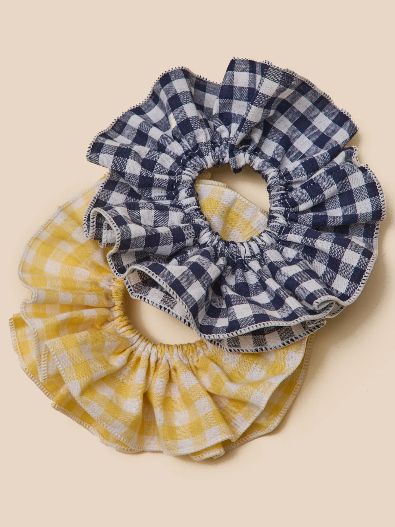 Mädchen-Haargummis aus Vichy-Stoff, 2er-Set - Image 3