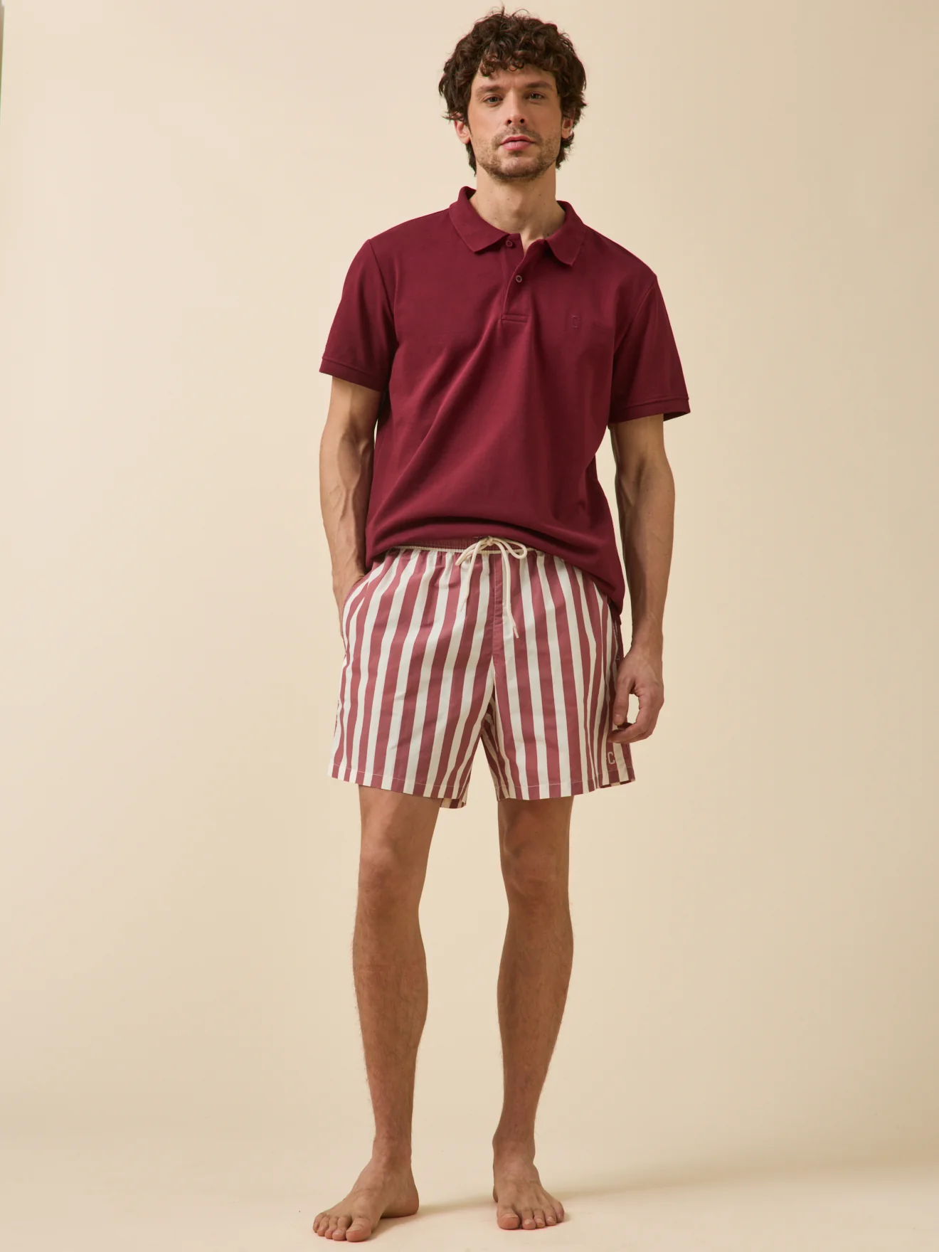 Gestreifte Herren-Badeshorts - Image 5