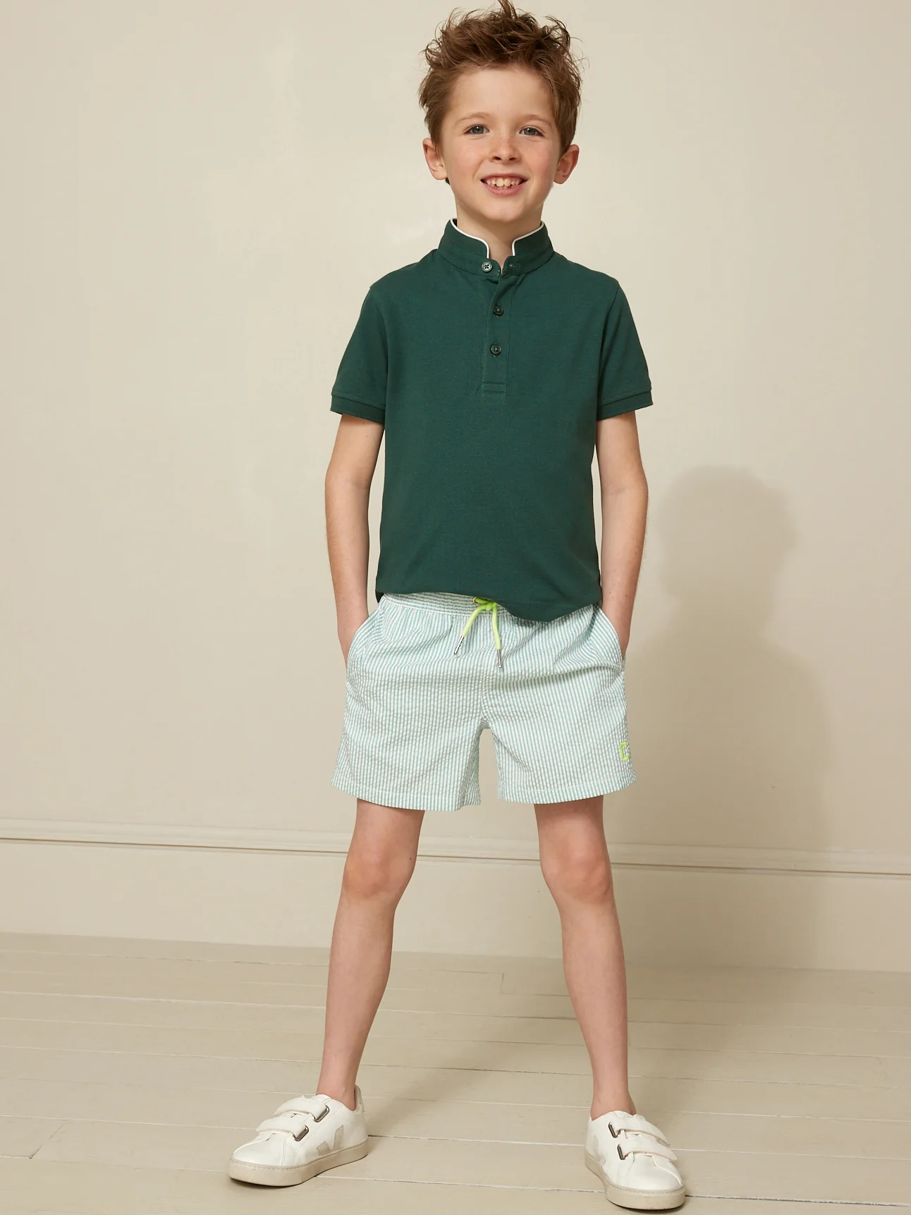 Jungen-Badeshorts aus Seersucker - Image 2