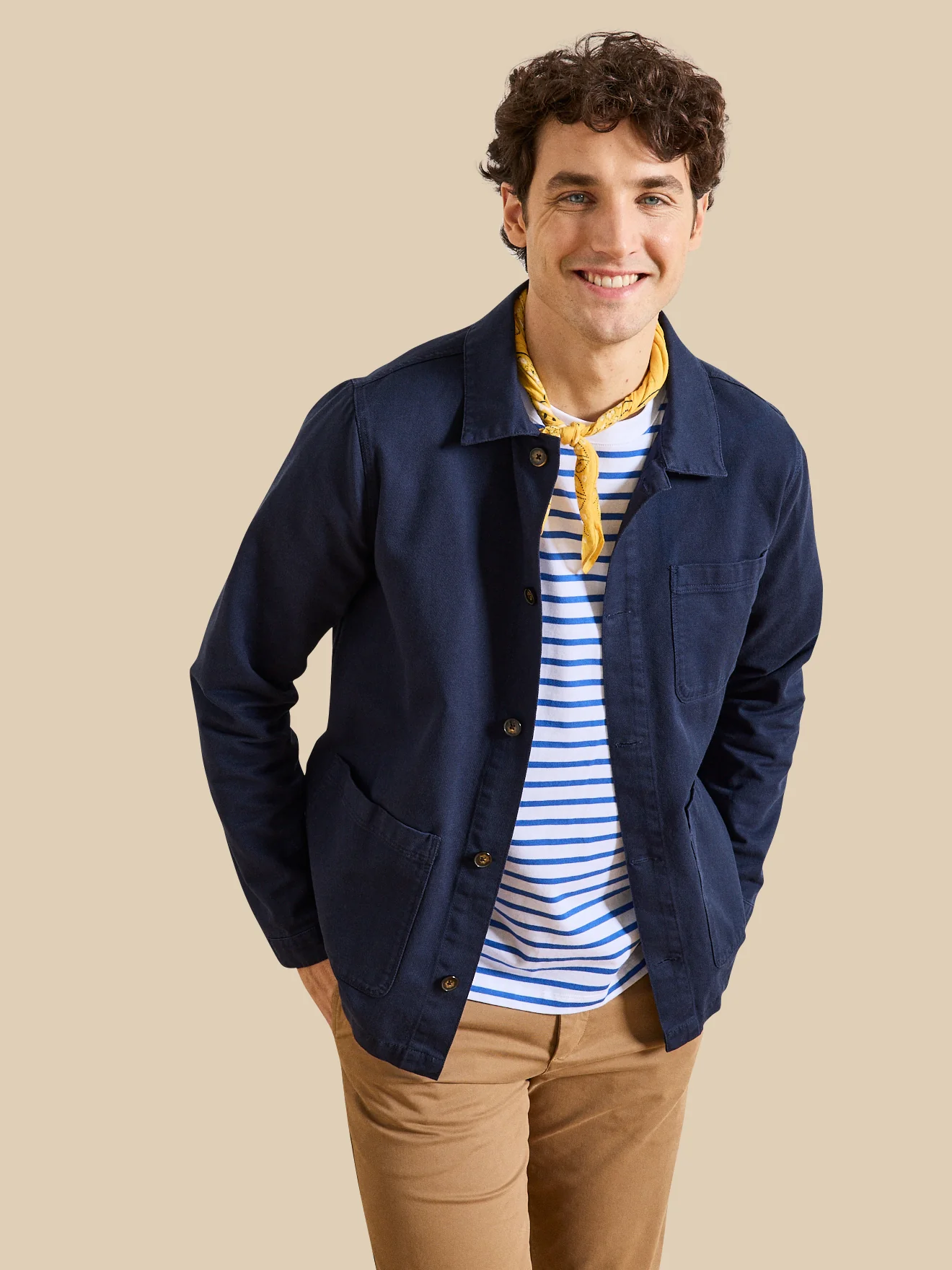 Herrenjacke im Working-Esprit - Twill aus recycelter Baumwolle - Image 6