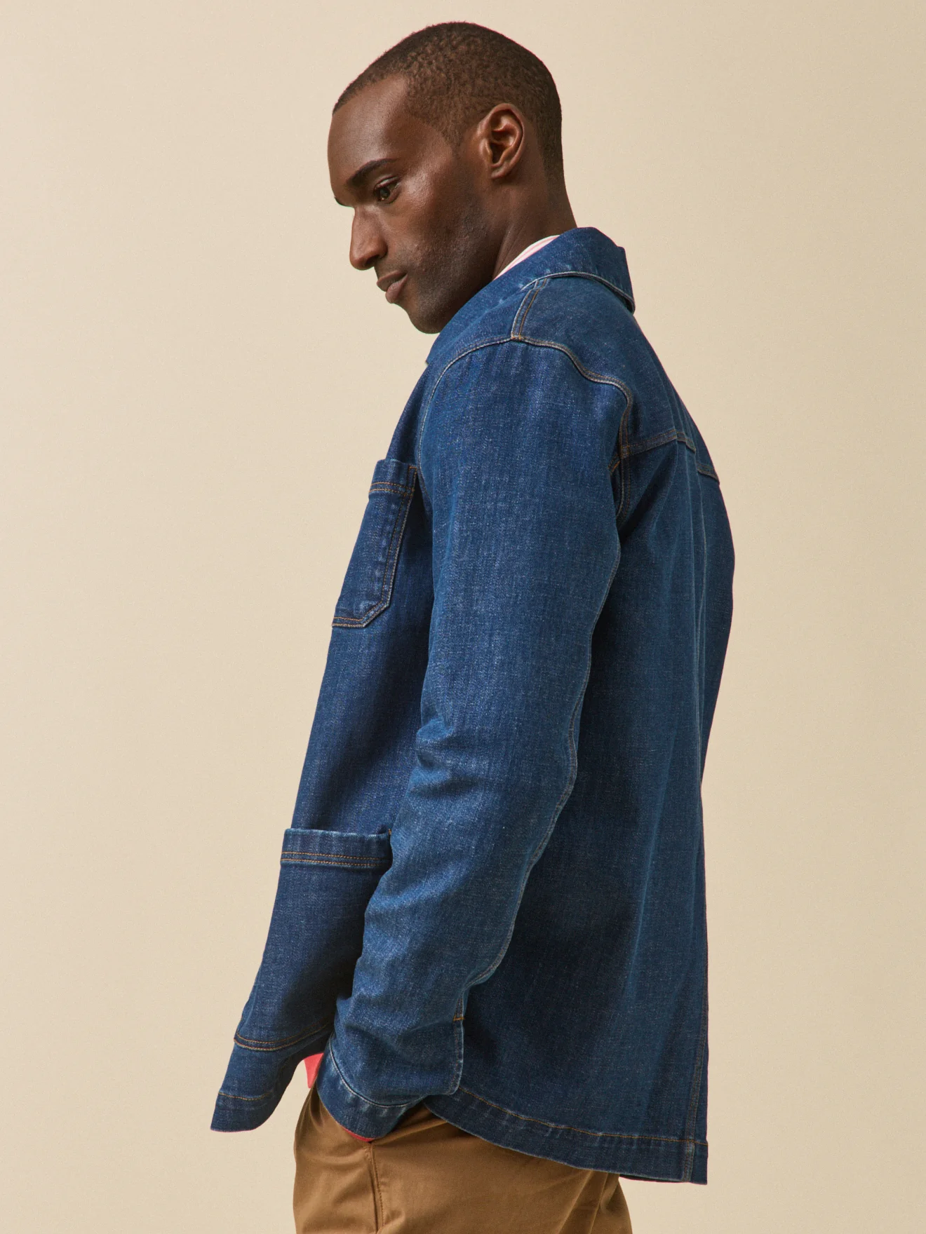 Herren-Jeansjacke im Worker-Stil aus recycelter Baumwolle - Image 7