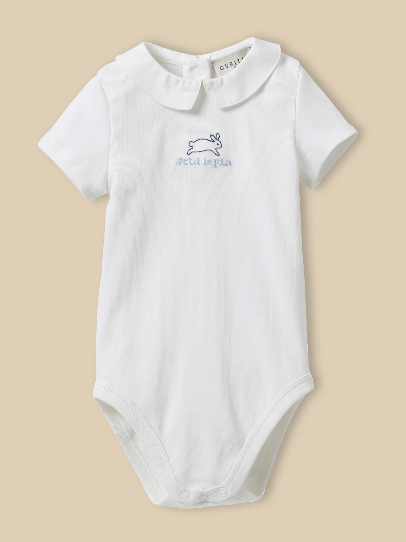 Bestickter Body, Baby - Bio-Baumwolle