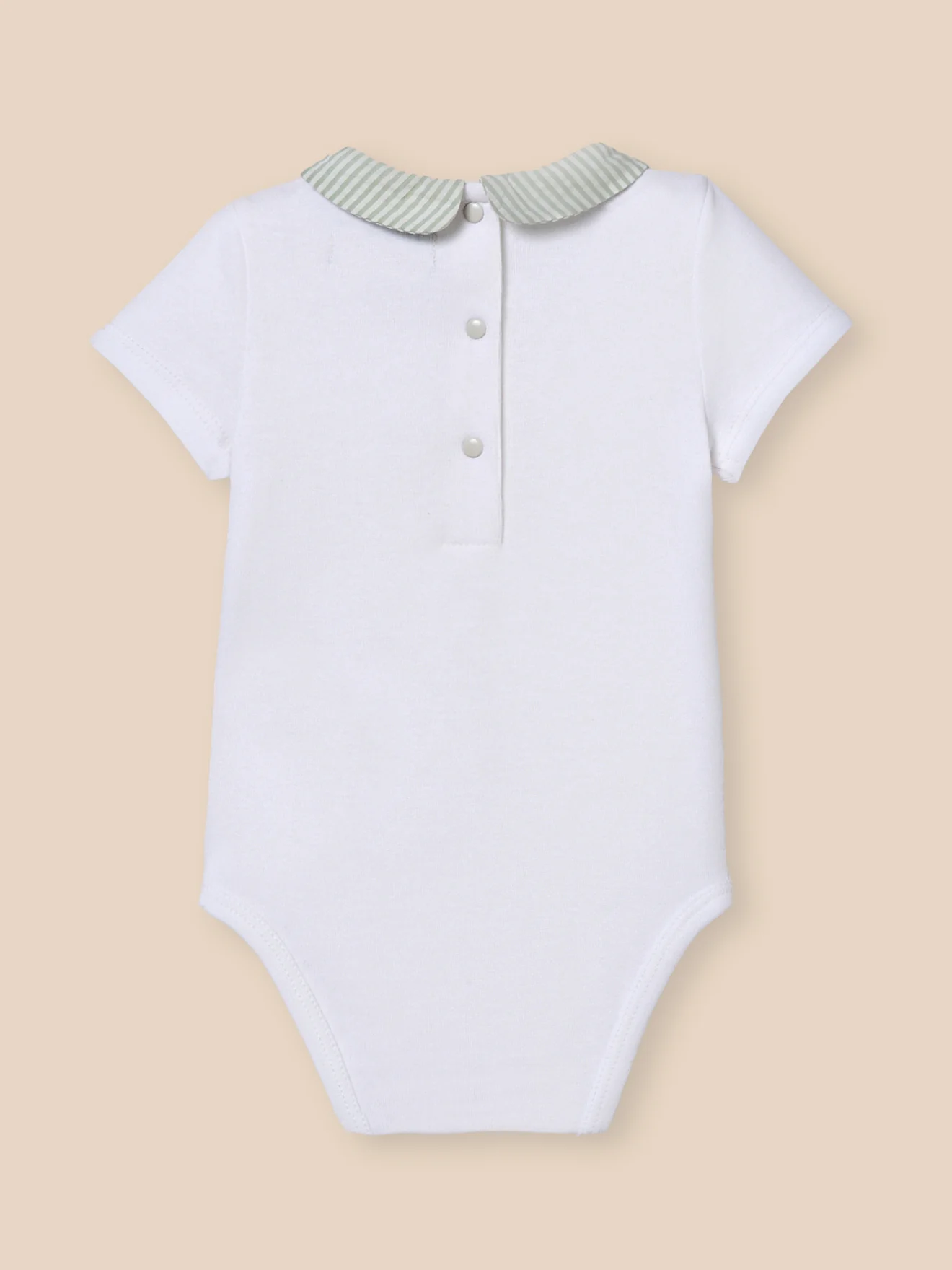 Body, Baby, mit Vichy-Kragen - Bio-Baumwolle - Image 2