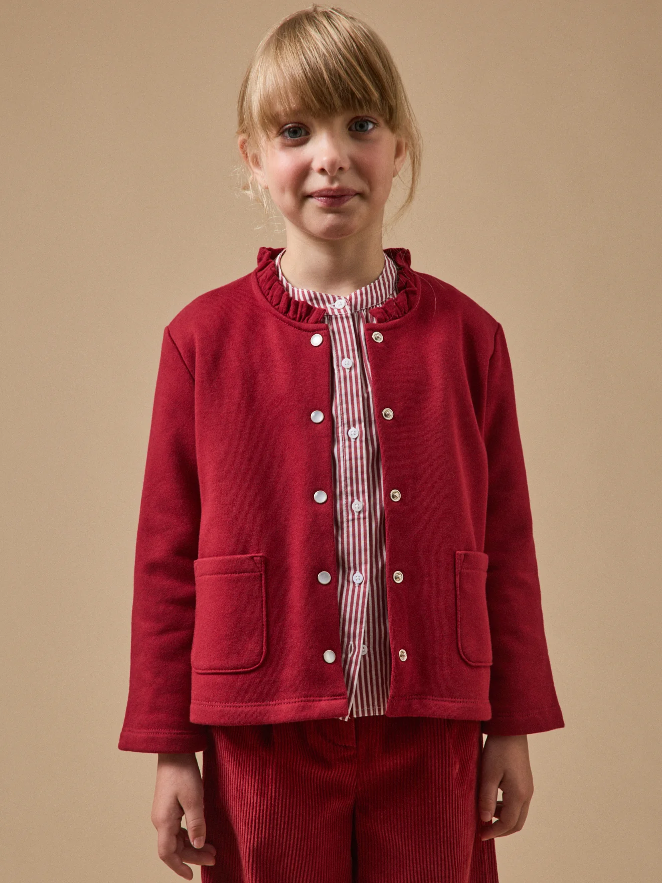 Mädchen-Cardigan aus Molton – Bio-Baumwolle