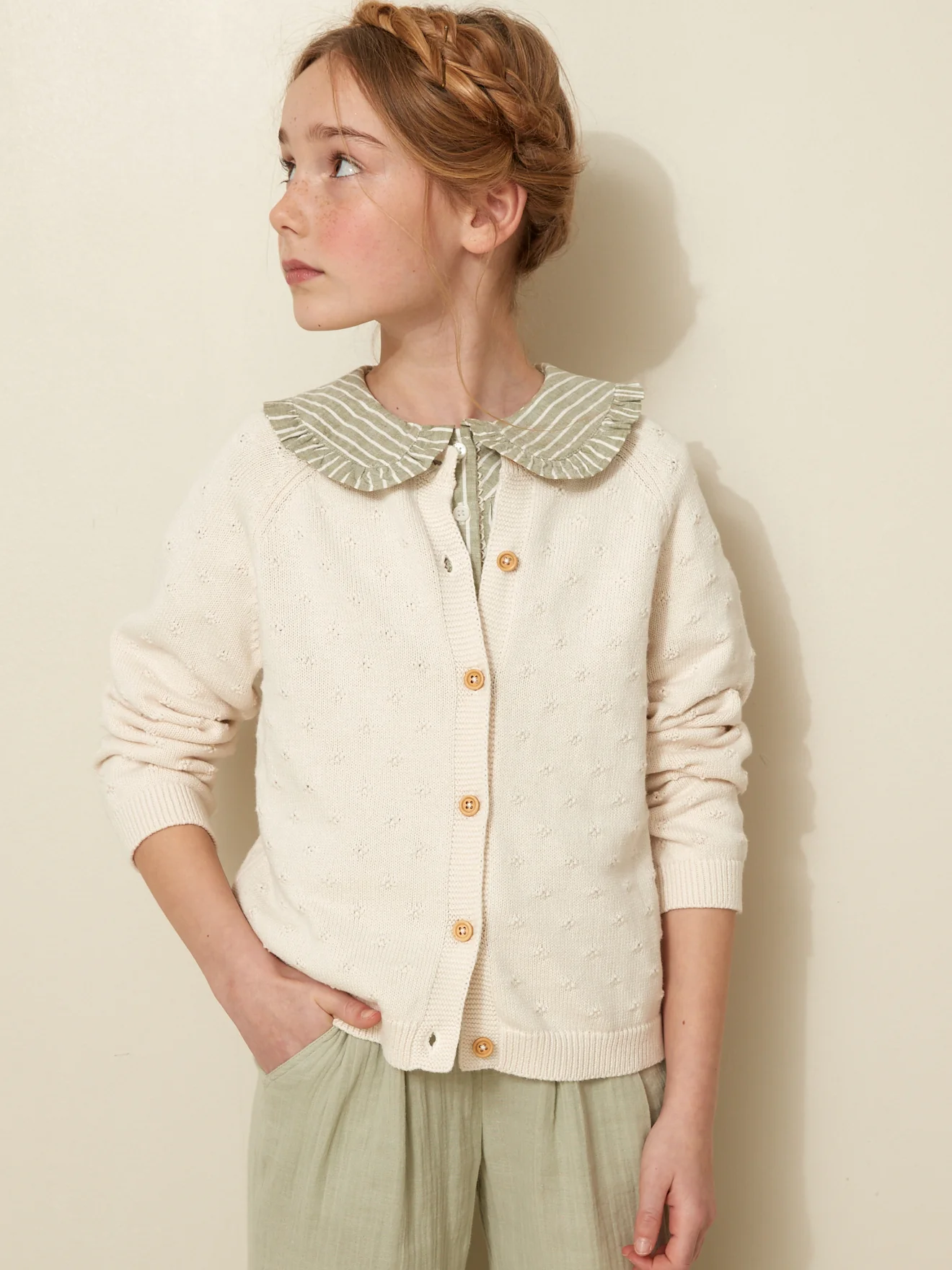 Mädchen-Cardigan mit Musterstrick - Image 7
