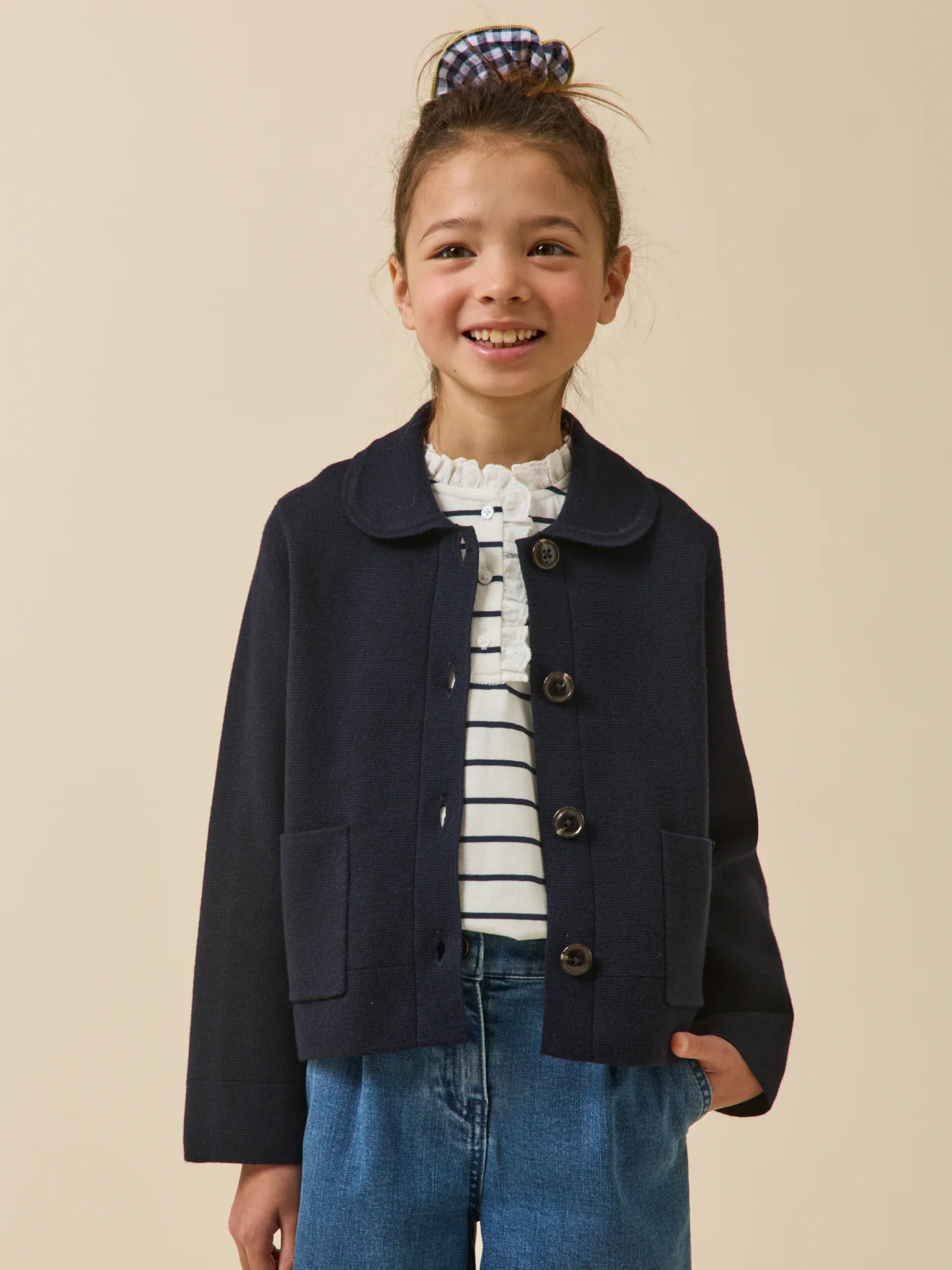 Mädchen-Cardigan aus Milano-Strick – Kollektion « Junior » - Image 2