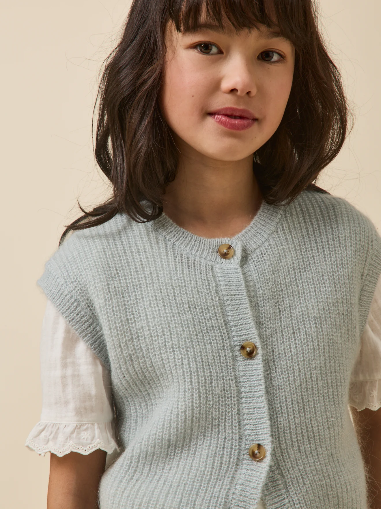 Mädchen-Cardigan aus Wolle und Mohair - Image 3