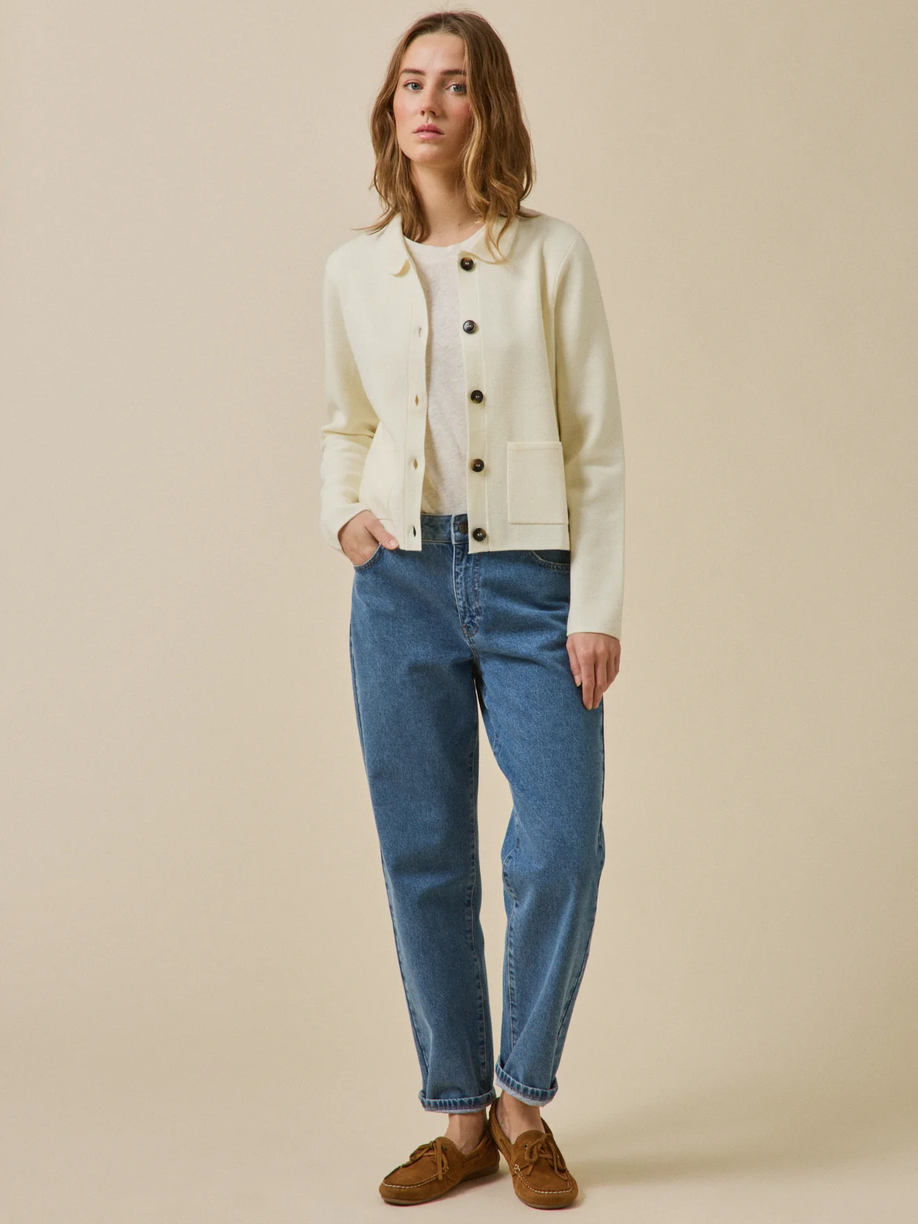 Damen-Cardigan mit Hemdkragen - Image 5