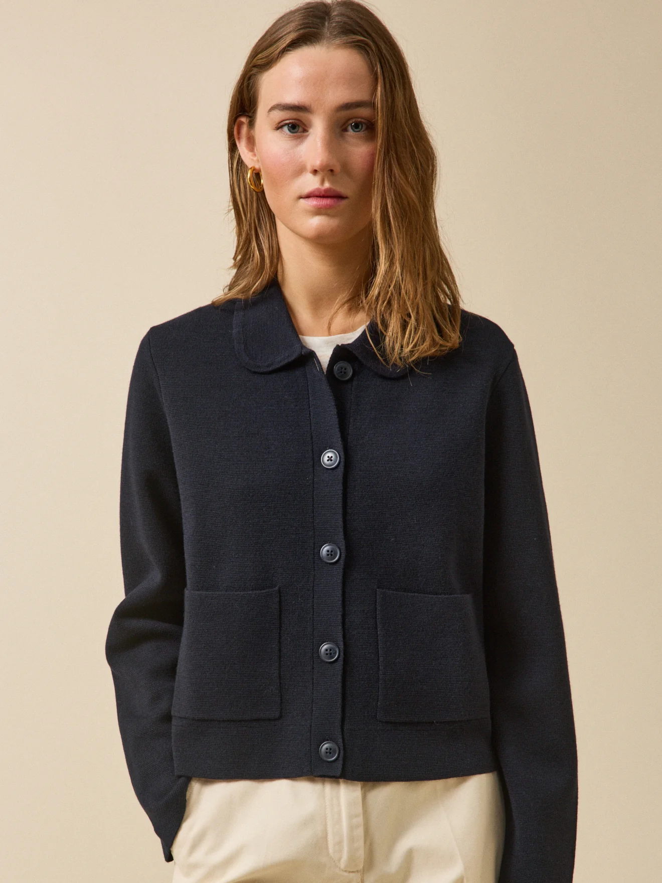 Damen-Cardigan mit Hemdkragen - Image 2
