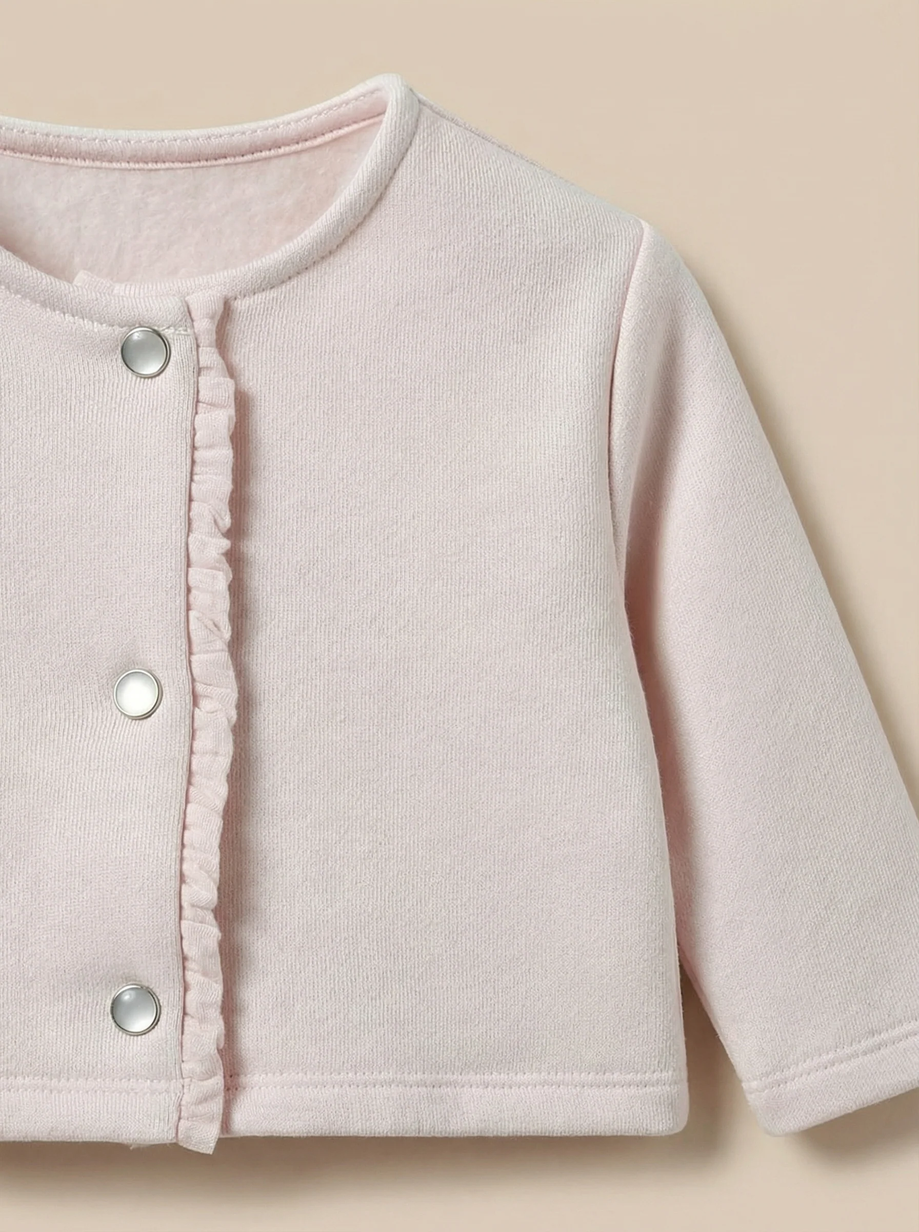 Strickjacke, Baby, aus Molton - Bio-Baumwolle - Image 3