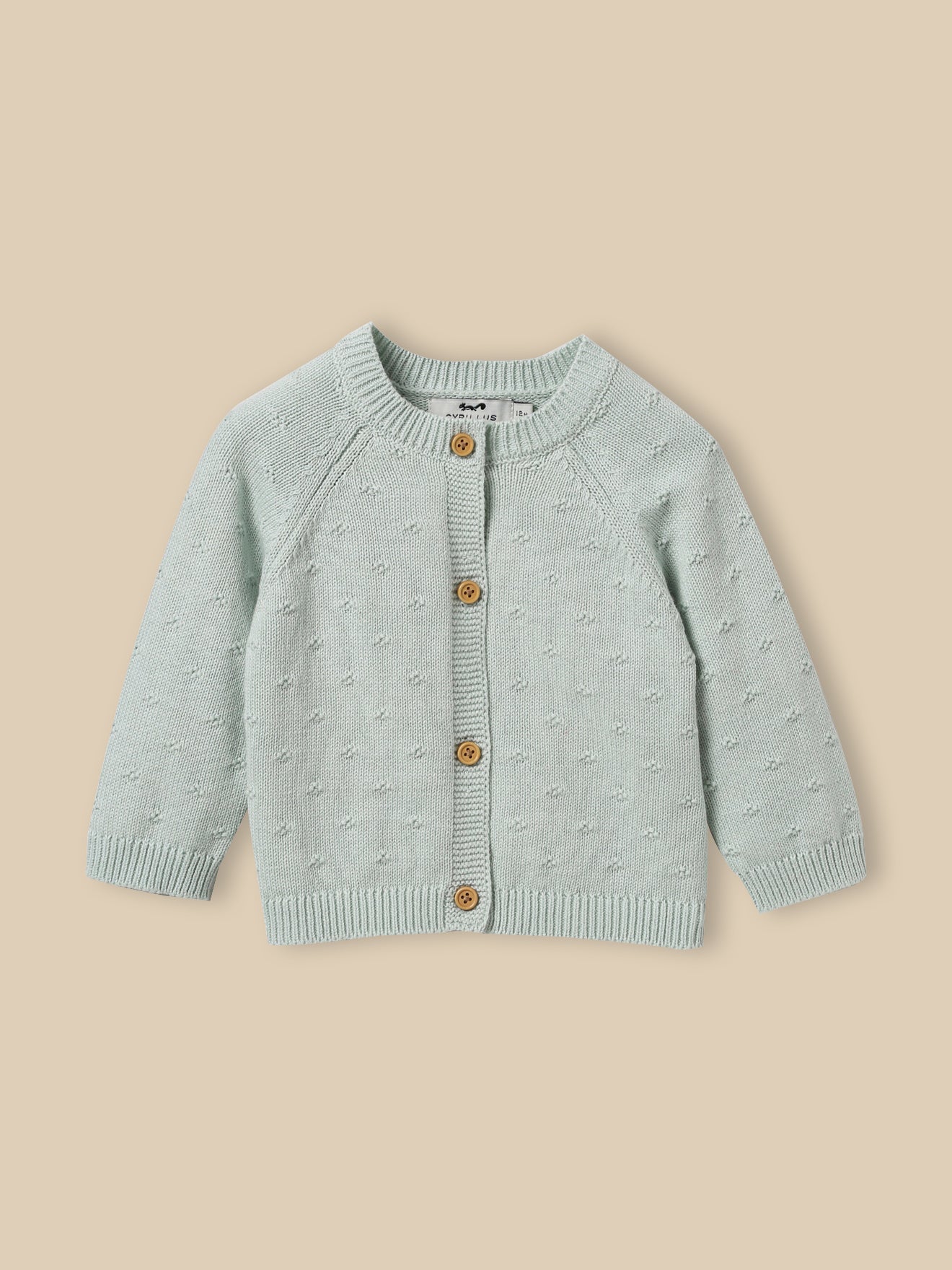Baby-Cardigan mit Lochmuster – Bio-Baumwolle