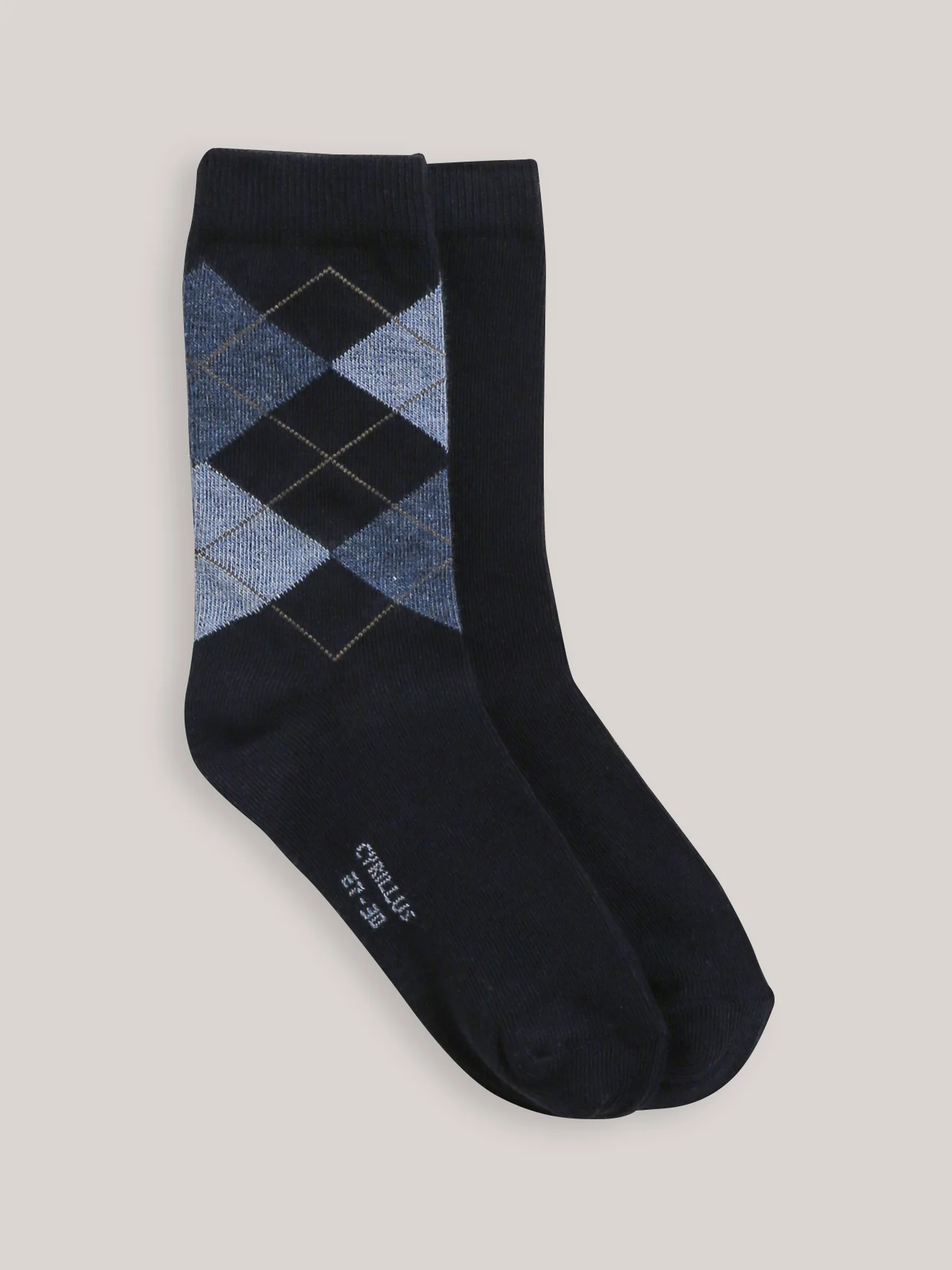 Socken im 2er-Pack mit Intarsienmuster und uni - Image 2