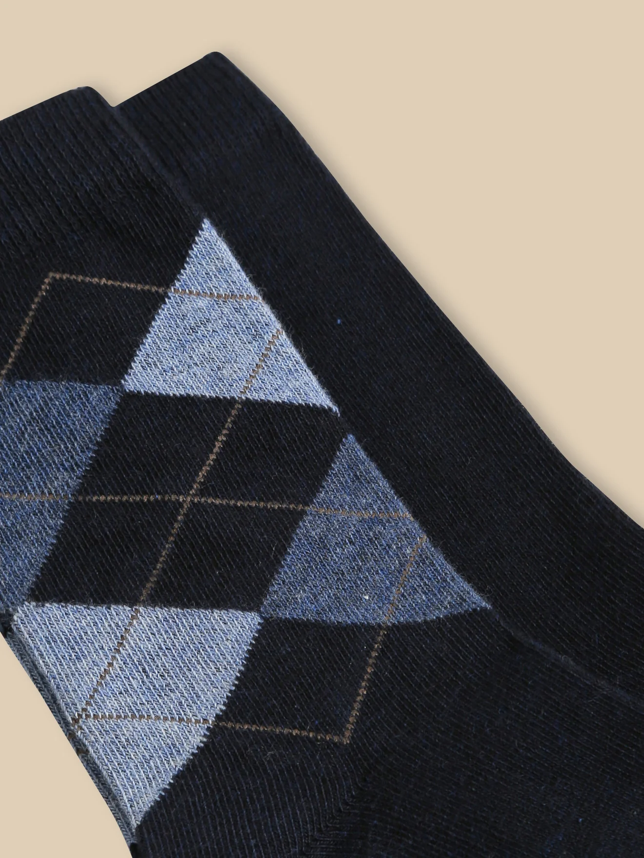 Socken im 2er-Pack mit Intarsienmuster und uni - Image 3