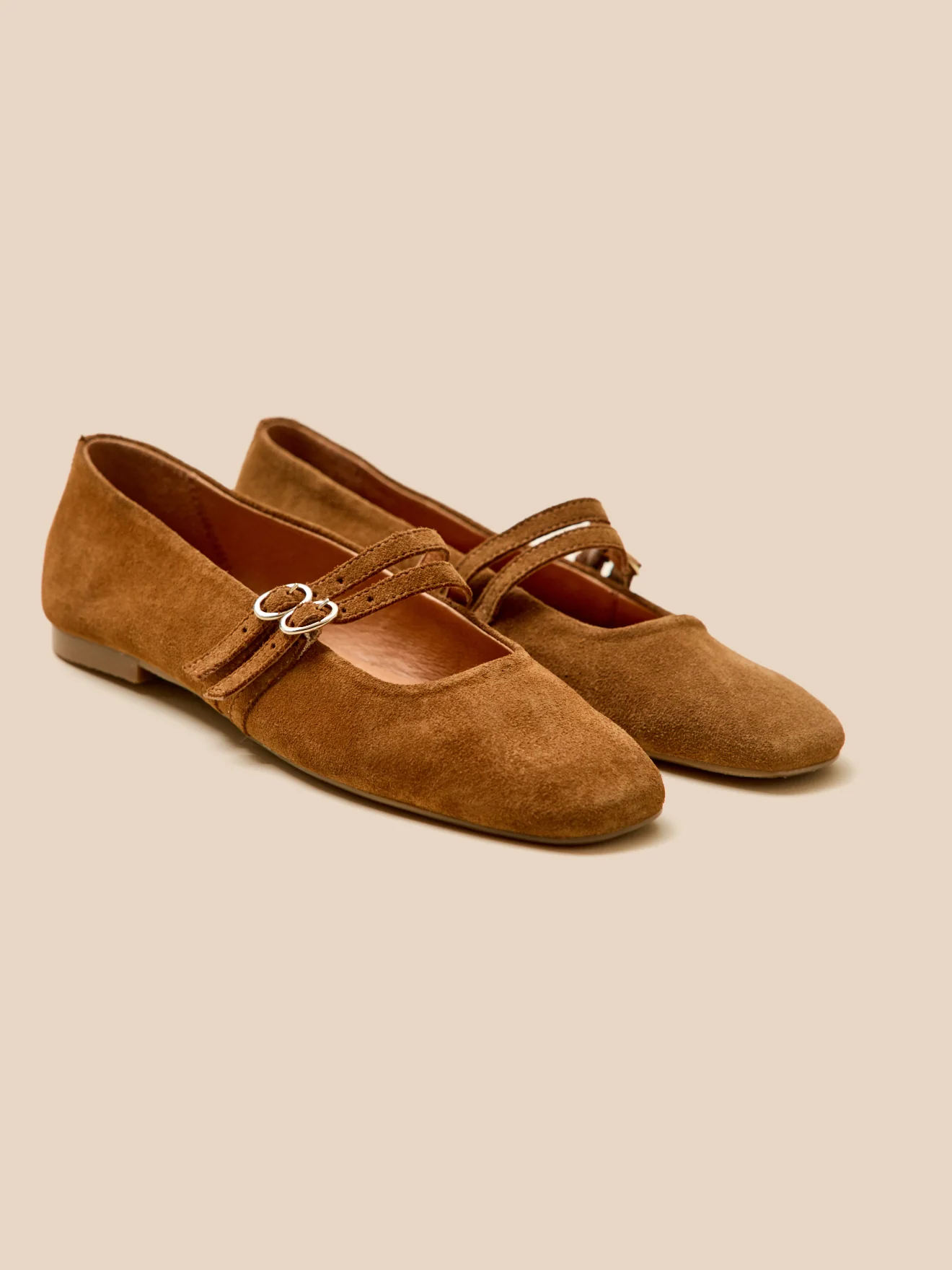 Damen-Ballerinas mit 2 Riemen