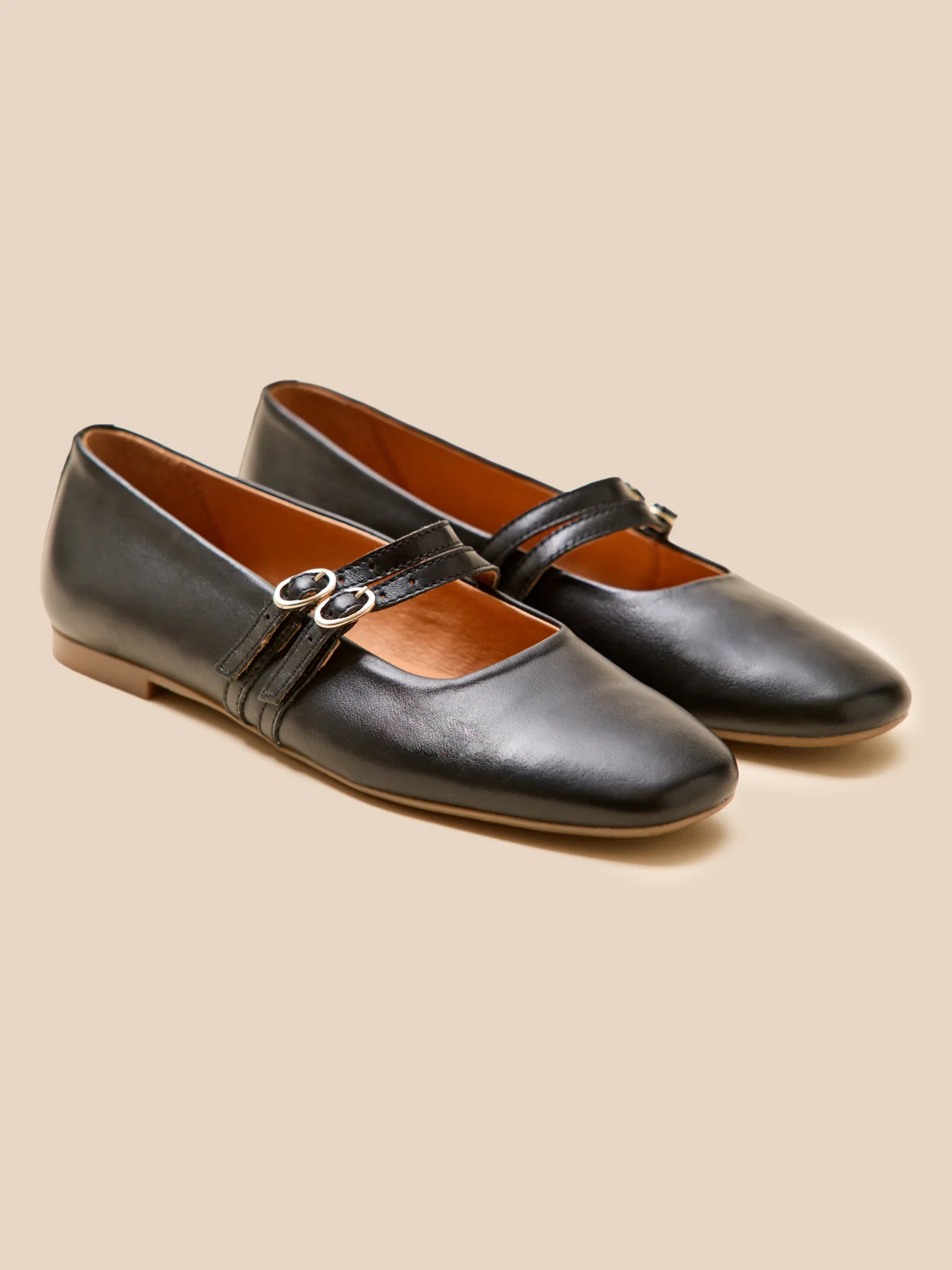 Damen-Ballerinas mit 2 Riemen