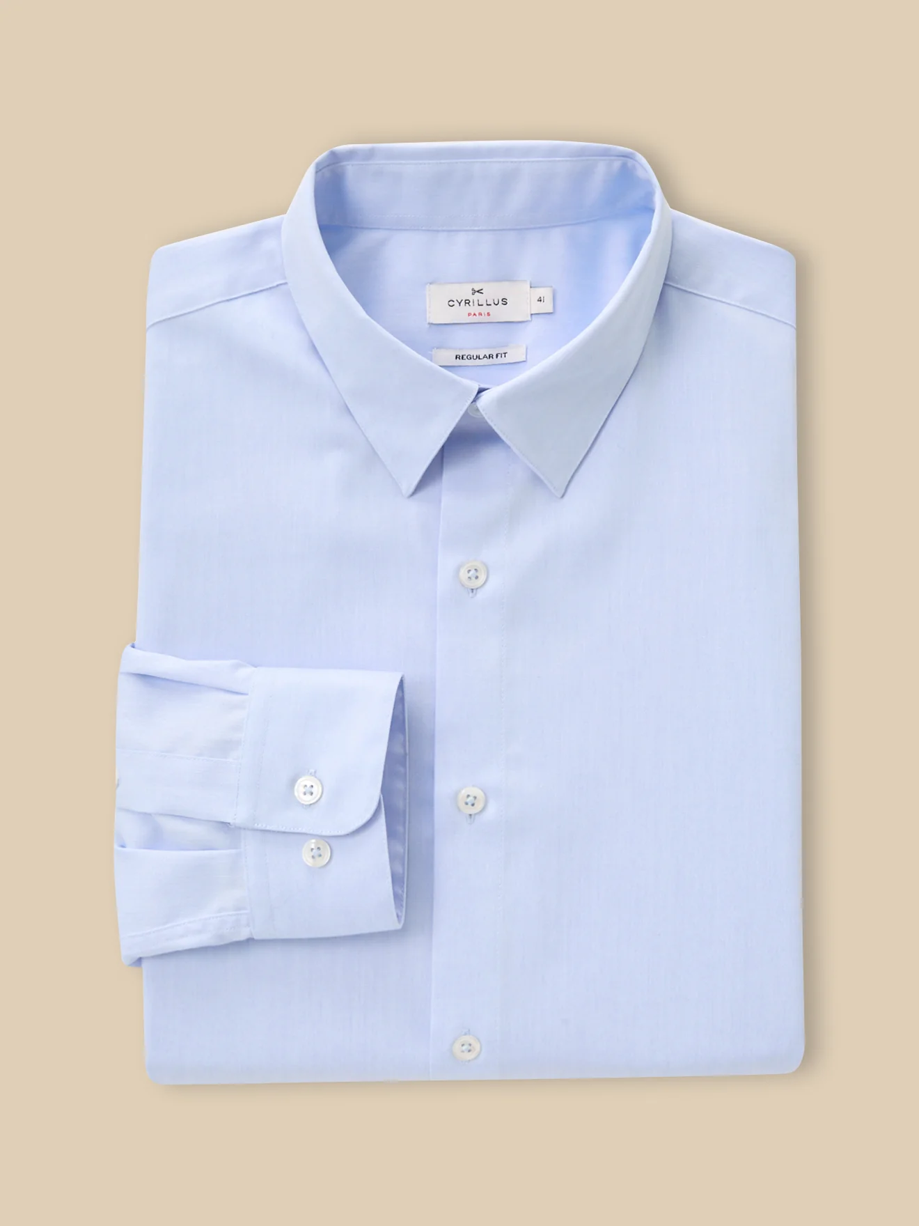 Bügelfreies und einfarbiges Regular Fit Herrenhemd aus Baumwoll-Twill - Image 7