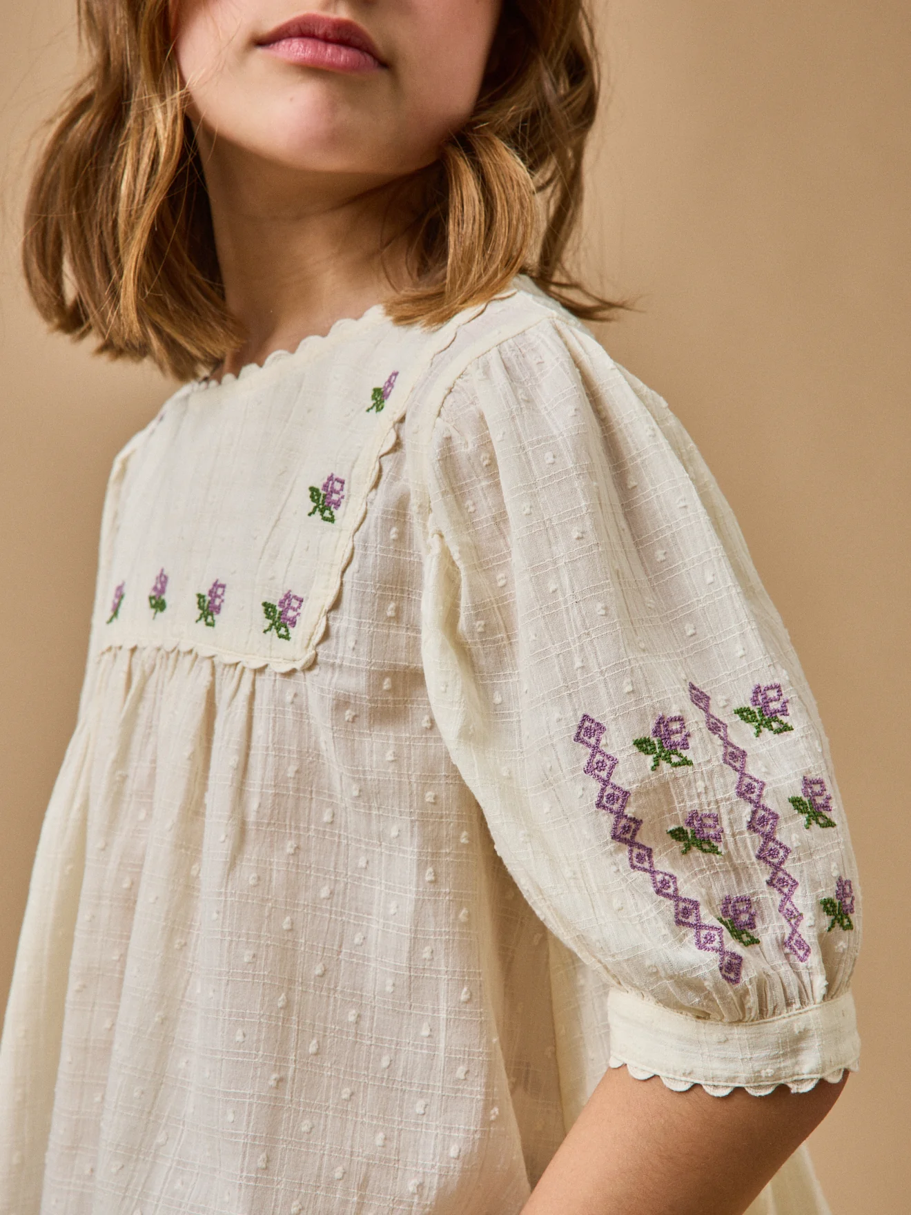 Mädchenbluse mit Stickerei – CYRILLUS X EMILE & IDA - Image 5