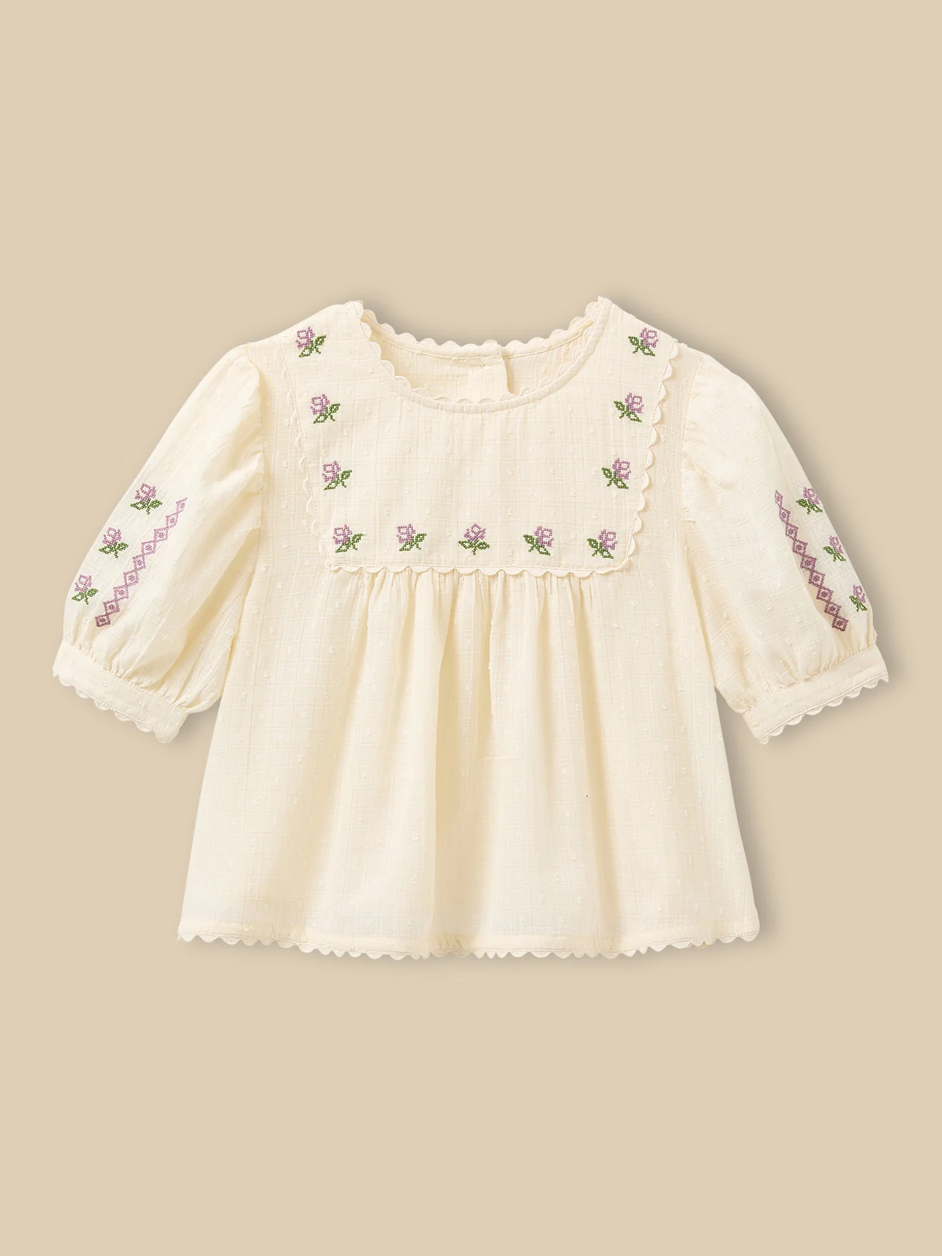 Mädchenbluse mit Stickerei – CYRILLUS X EMILE & IDA - Image 7