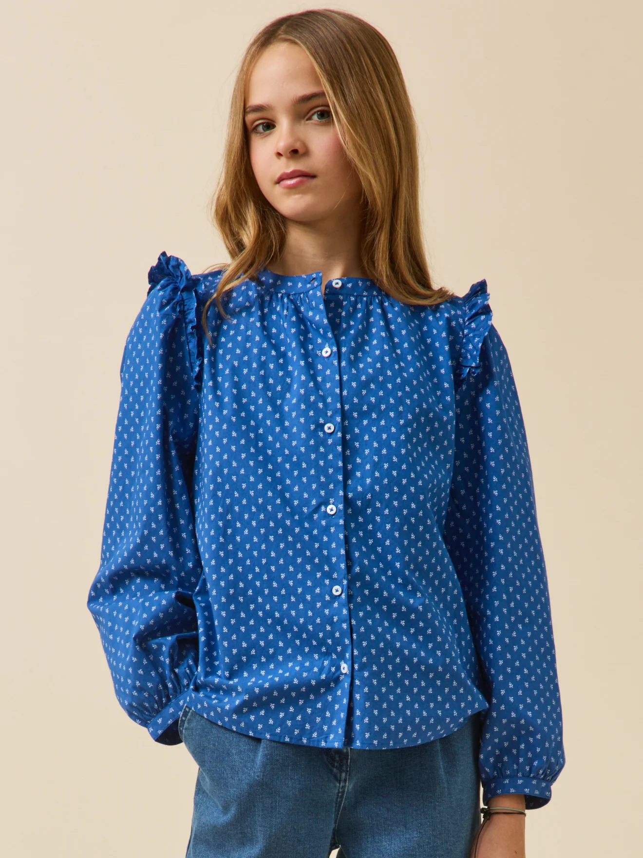 Mädchen-Bluse mit Print – Kollektion « Junior »