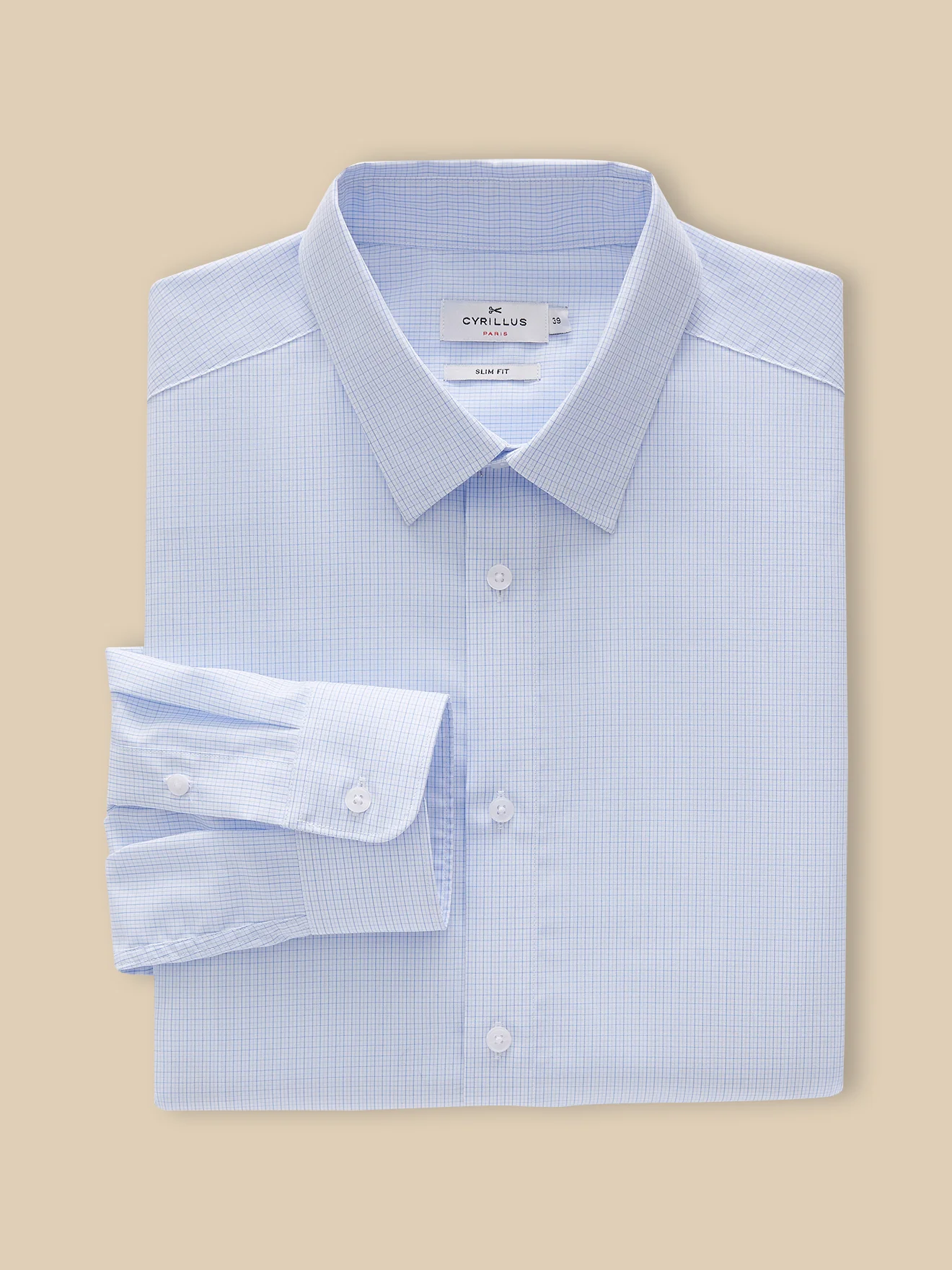 Slim Fit Herrenhemd mit kleinen Karos