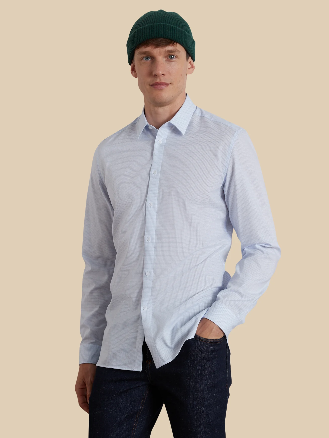 Slim Fit Herrenhemd mit kleinen Karos - Image 6