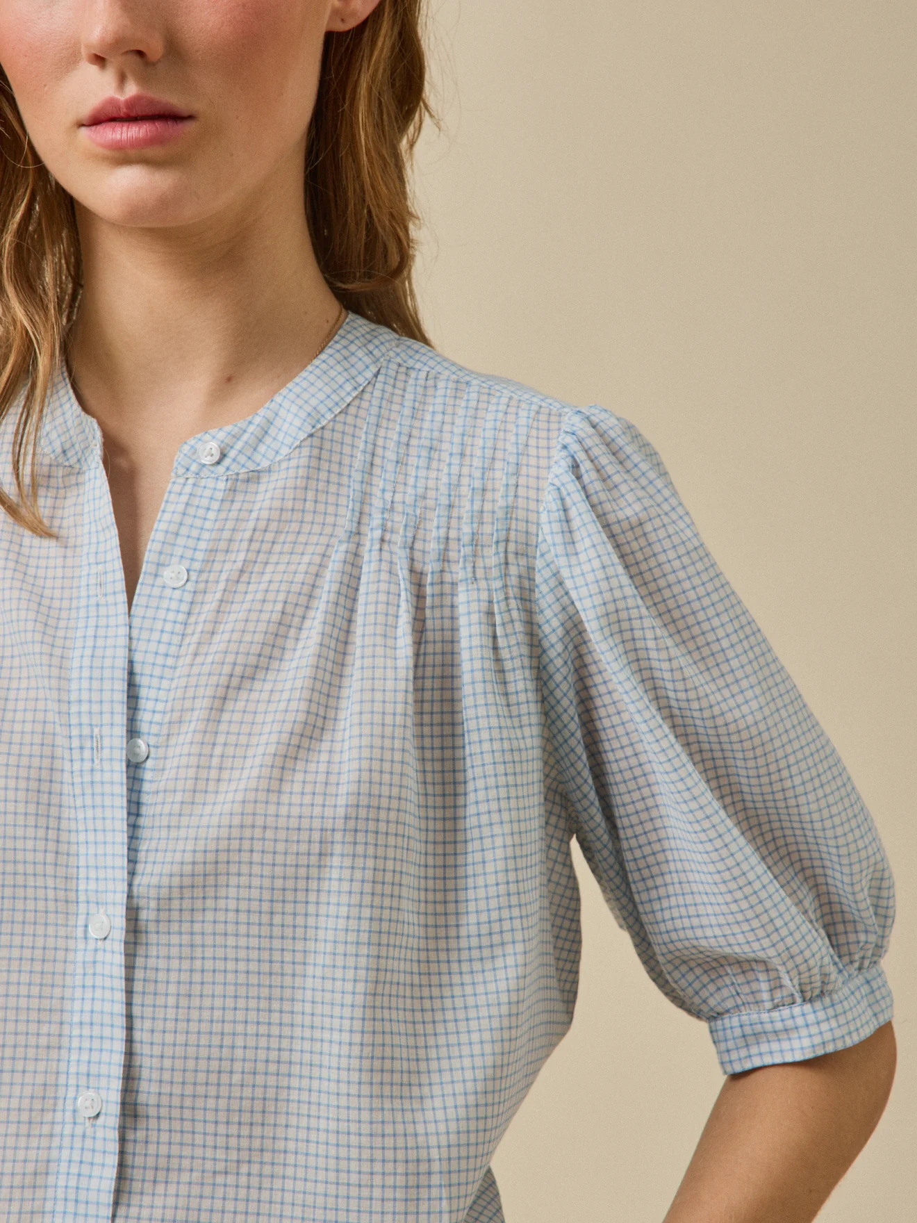 Damenbluse mit Tattersall-Karos - Image 3