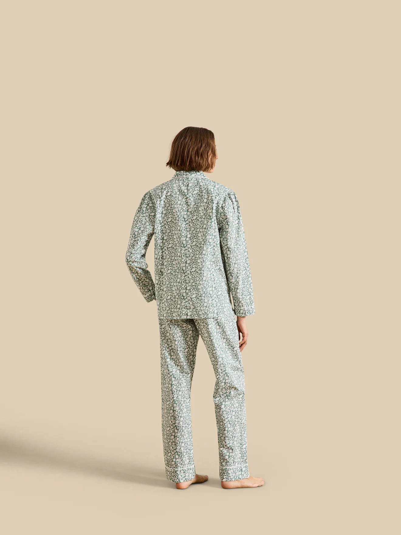 Damen-Pyjama mit Blumen-Print - Image 3