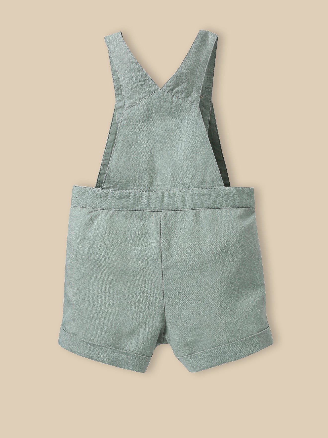 Baby-Latzhose aus Leinen und Baumwolle, kurz - Image 2
