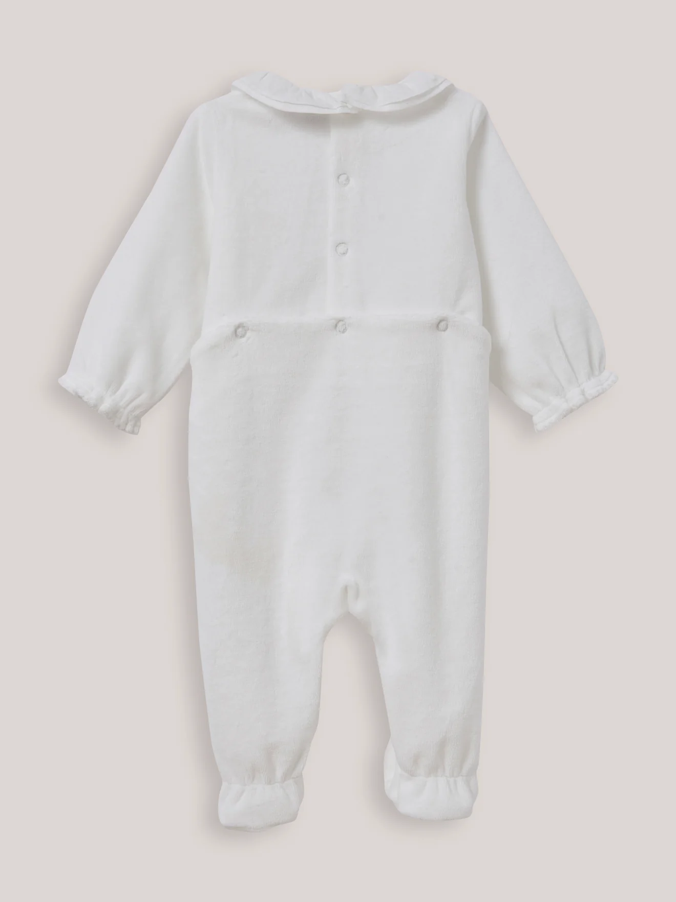 Babystrampler aus Velours mit Volant-Kragen - Image 2