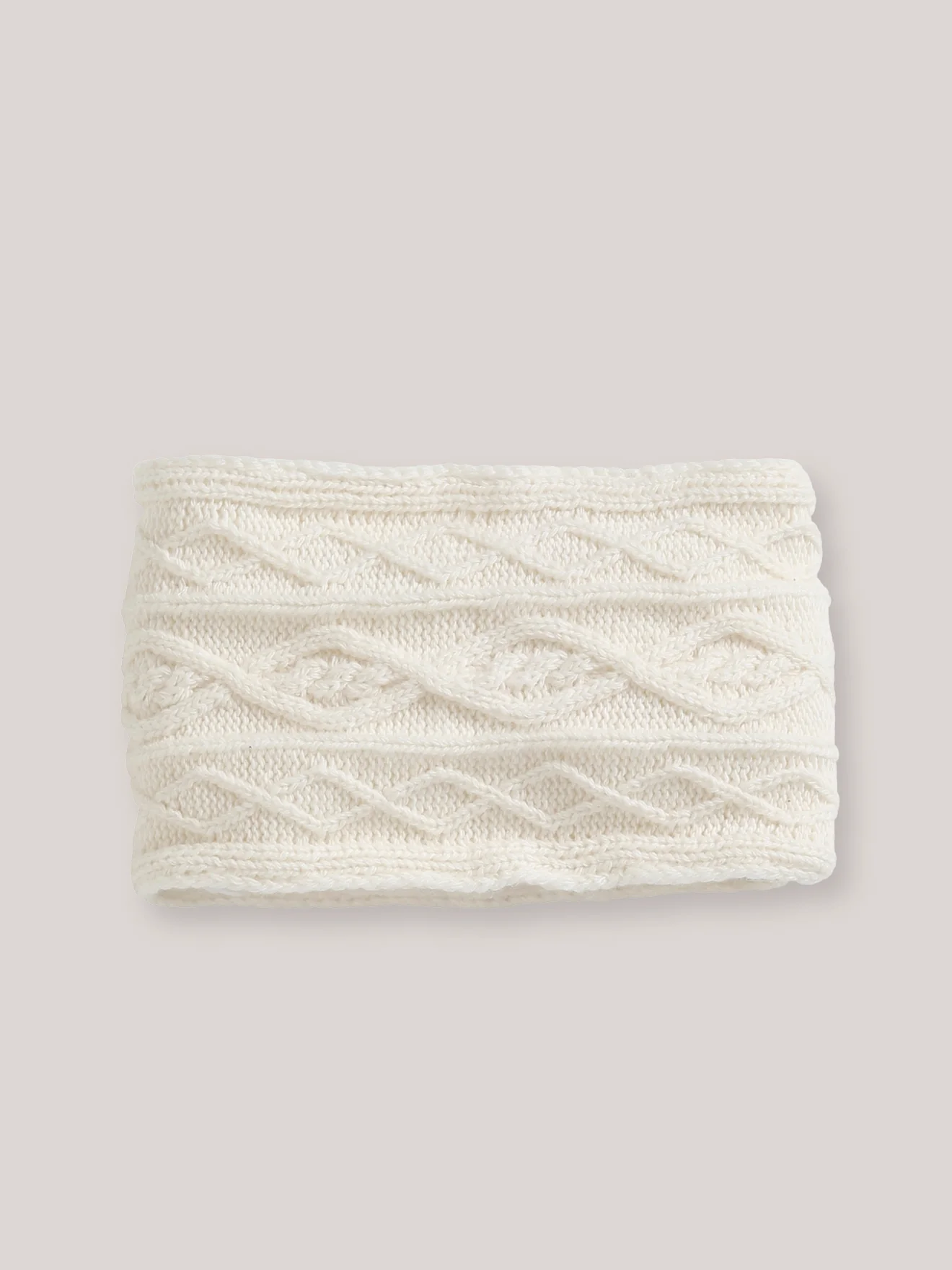 Baby-Rundschal mit Zopfmuster und Fleece-Futter