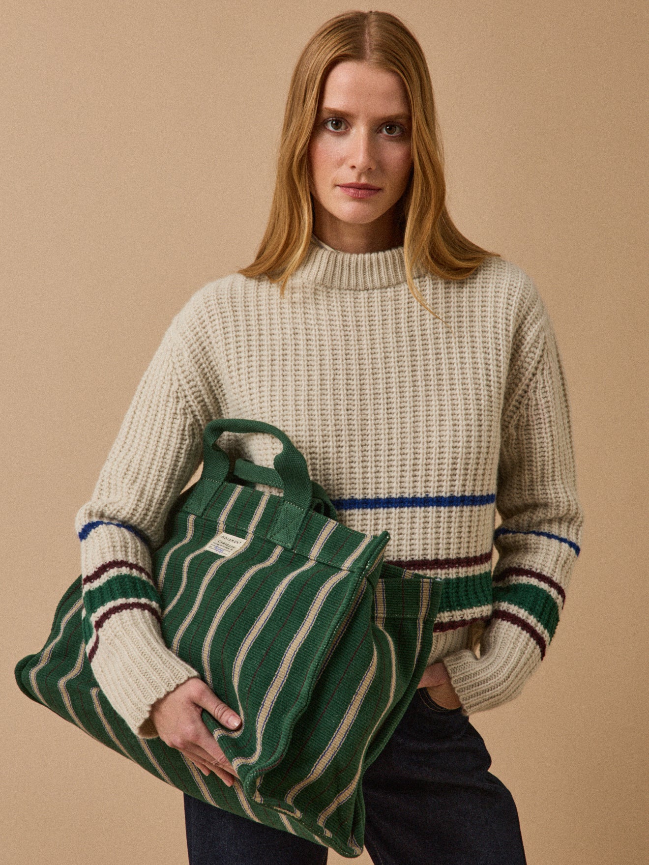 Maxi-Shopper mit Streifen – Collaboration Moismont x Cyrillus