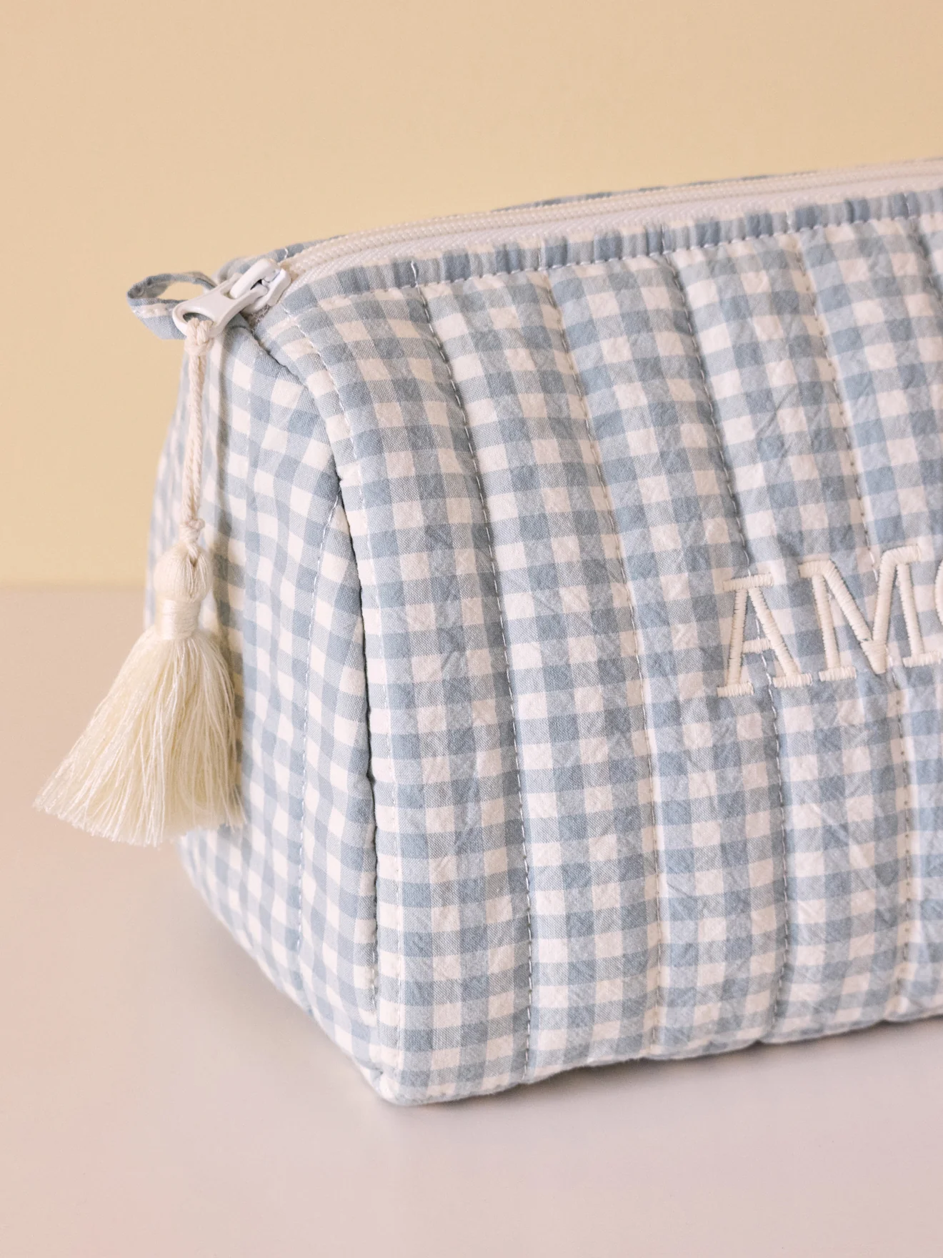 Kulturtasche aus Vichy-Baumwolle - Image 3