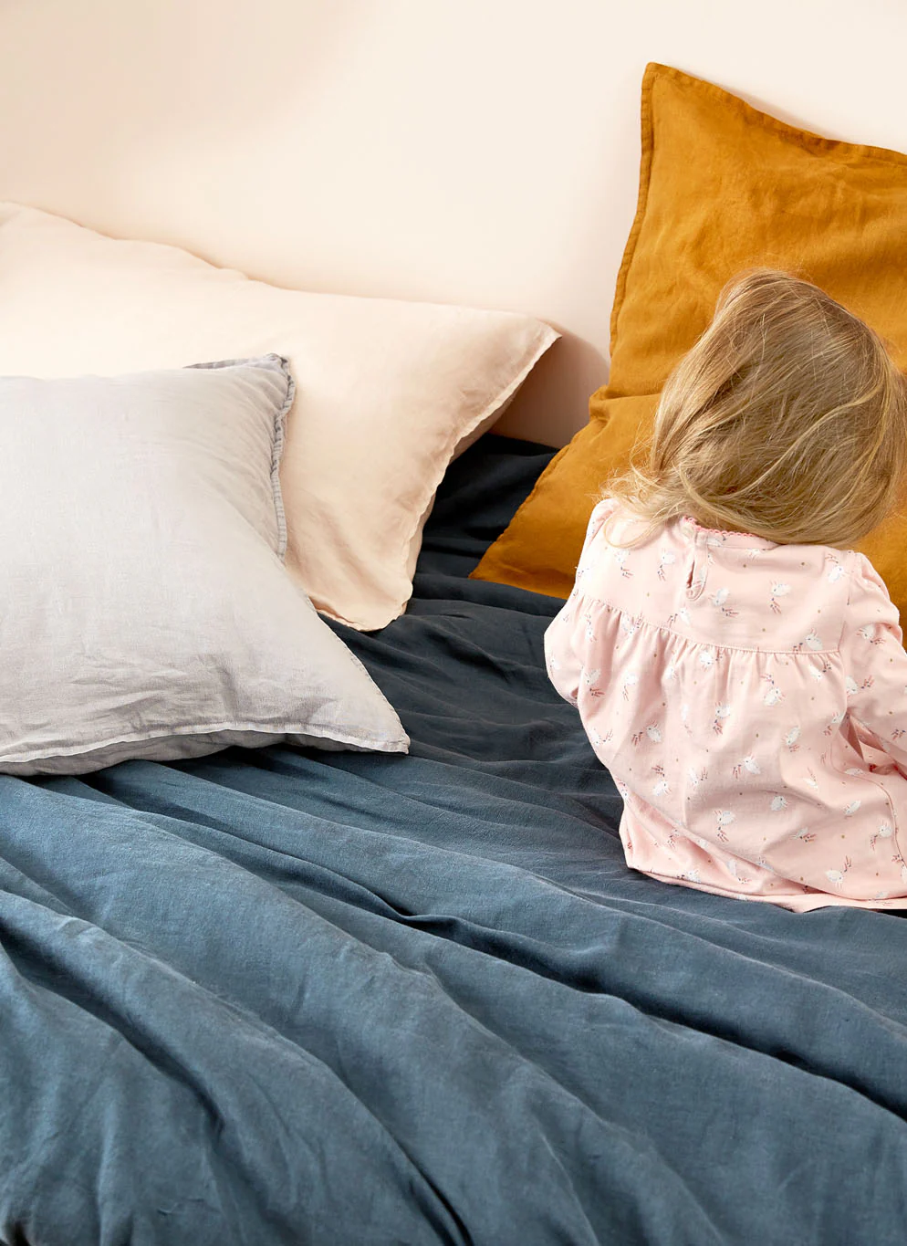 Bettbezug aus gewaschenem Leinen « Cocooning » - Image 4