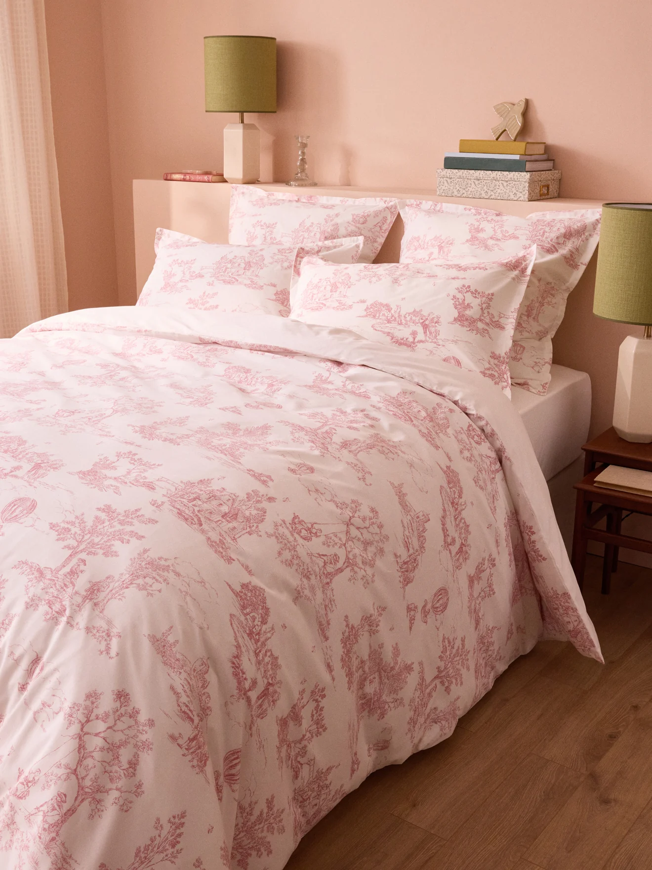 Bettbezug aus Baumwoll-Perkal « Toile de Jouy-Esprit » - Image 2