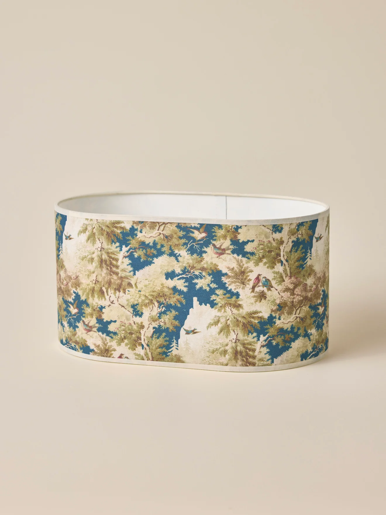 Ovaler Lampenschirm mit Blumenmuster – kleines Modell - Image 2