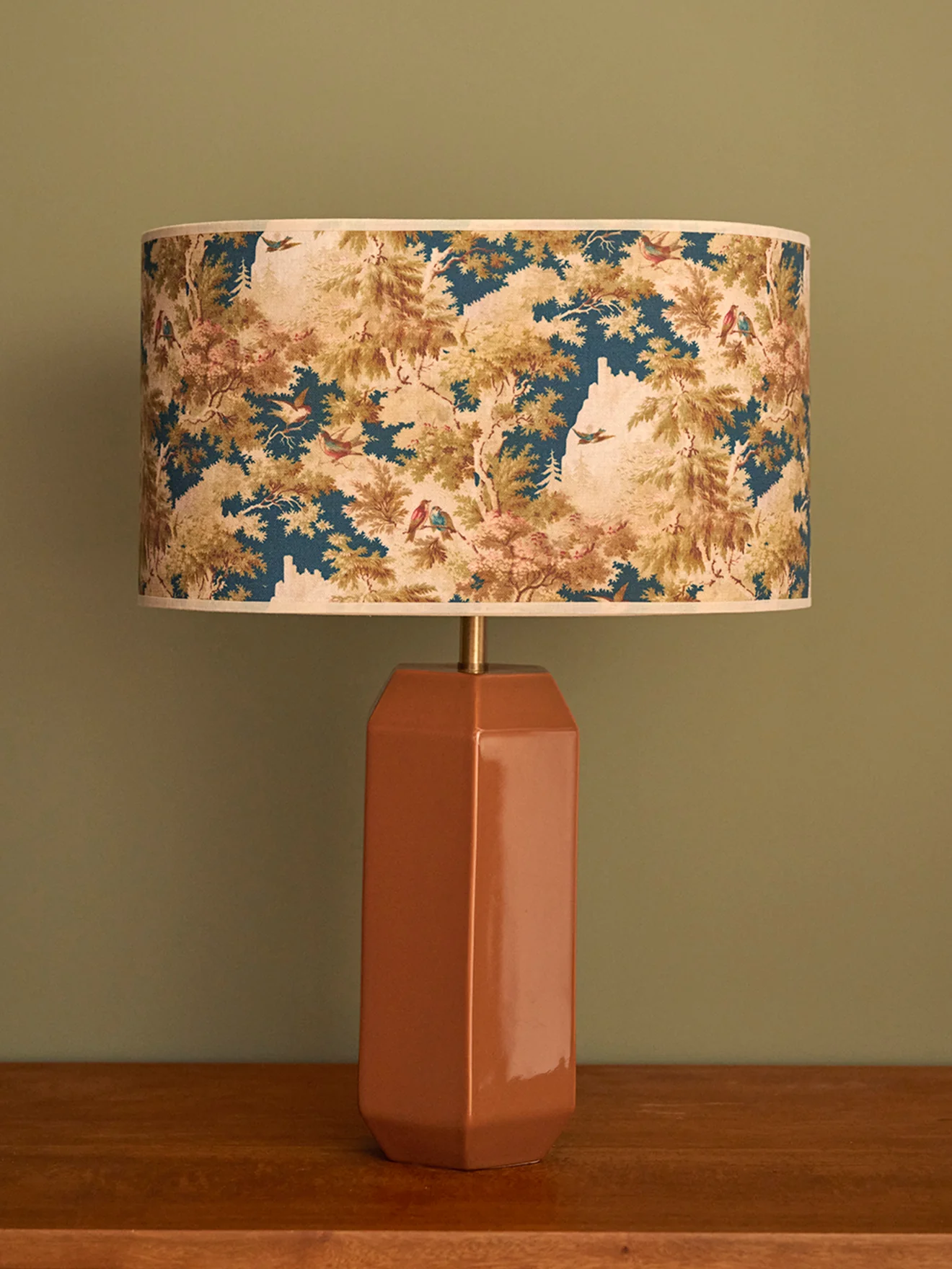 Ovaler Lampenschirm mit Blumenmuster – großes Modell - Image 4