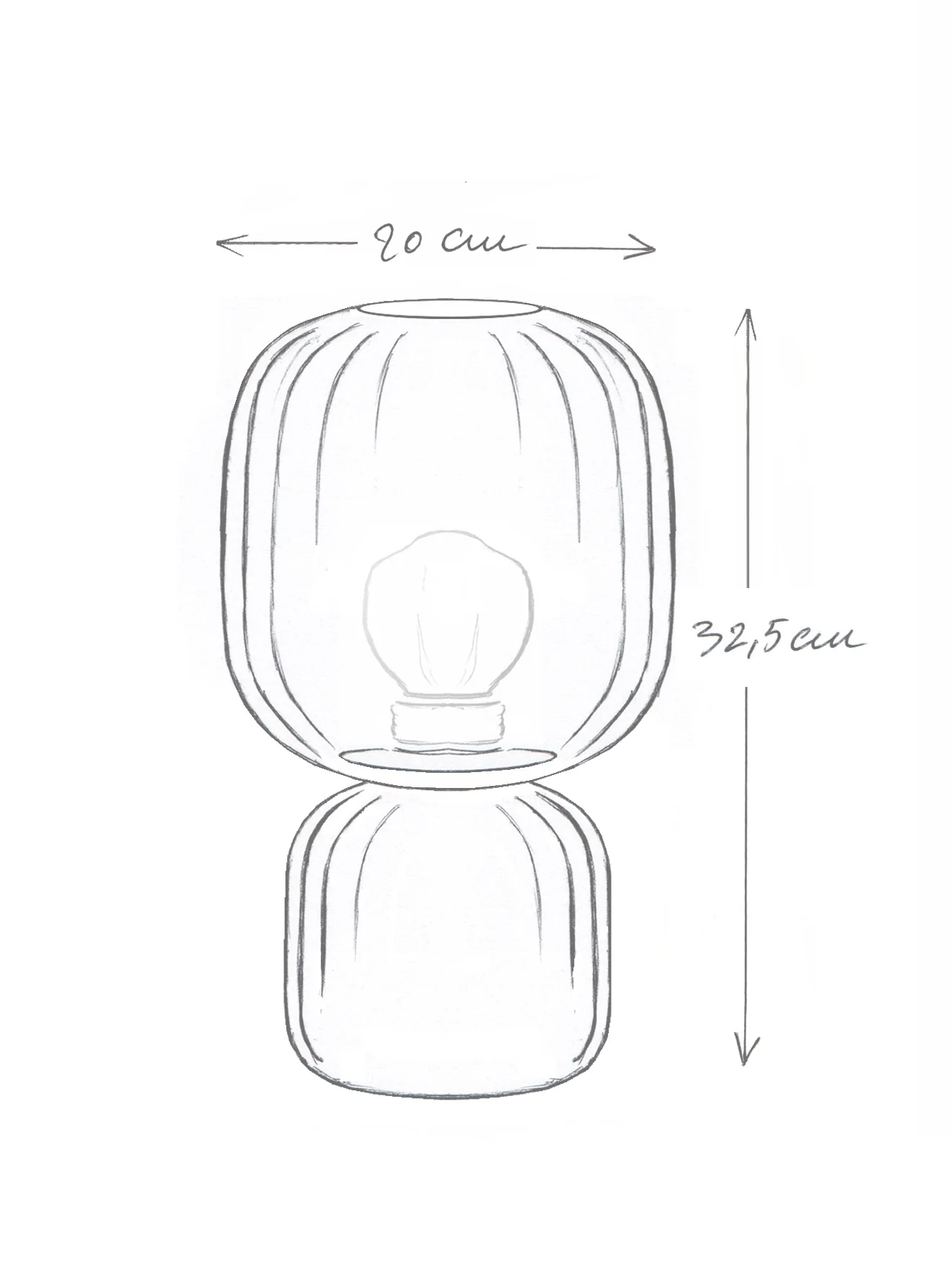 Lampe aus getöntem Glas « Louise » - Image 3