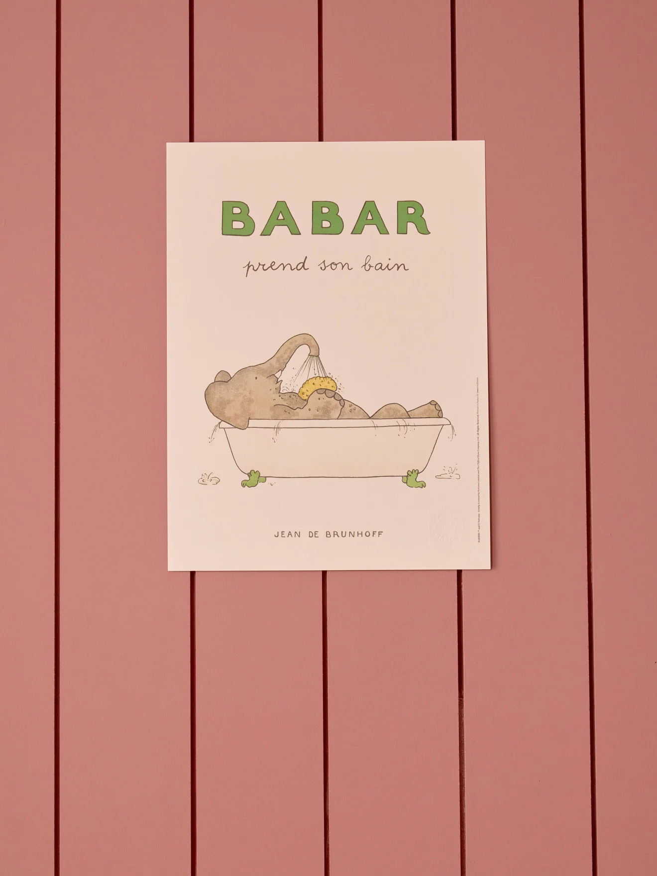 Poster „Babar in der Badewanne“ – Cyrillus X Oneart