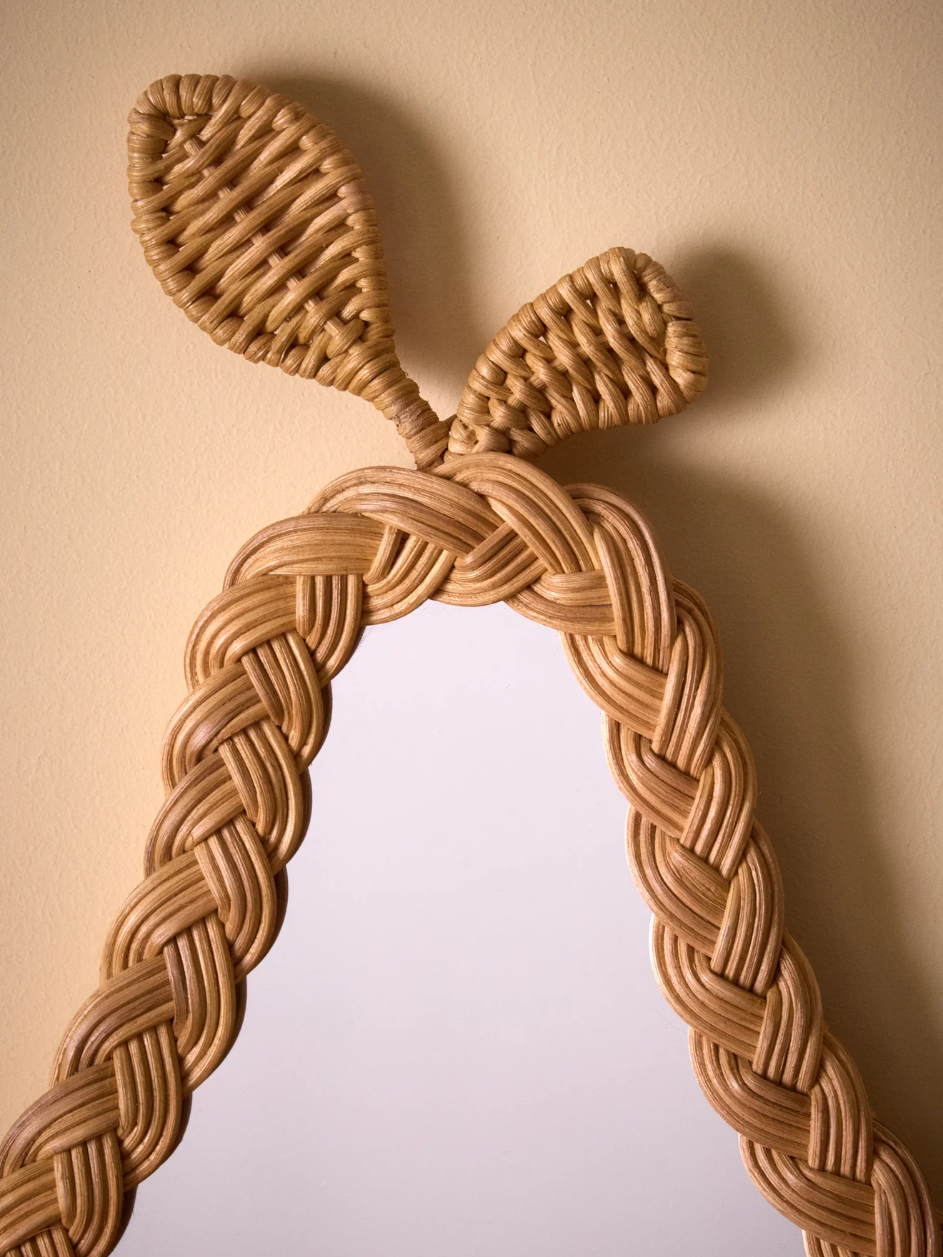 Birnenformiger Wandspiegel aus Rattan - Image 2