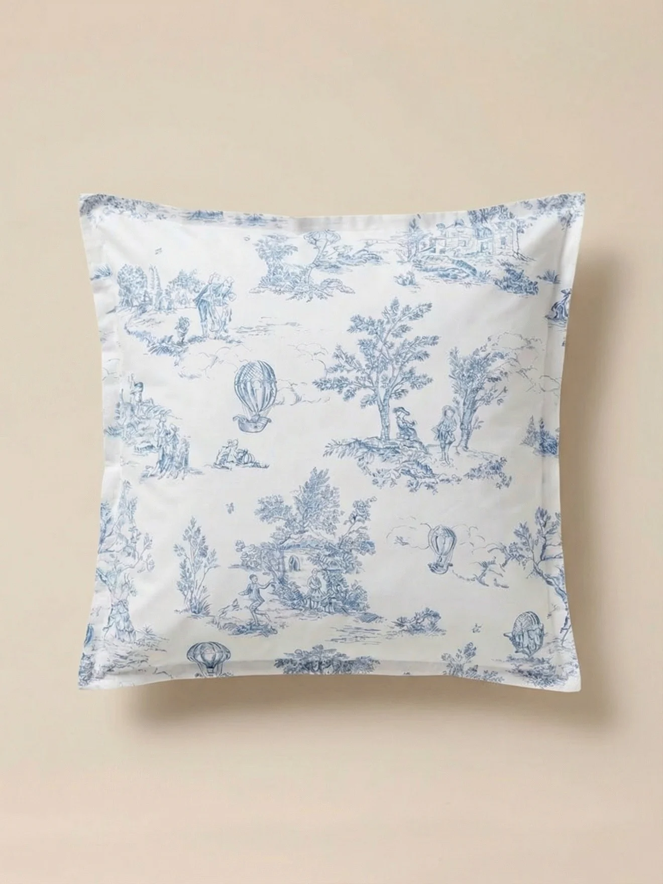 Kopfkissenbezug aus Baumwoll-Perkal « Toile de Jouy-Esprit » - Image 3