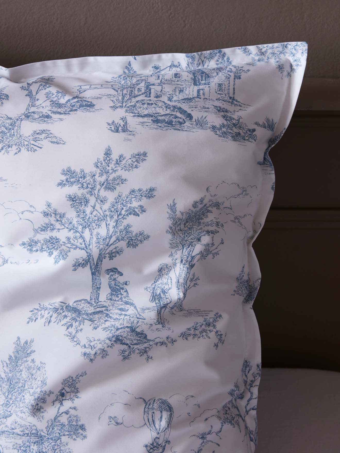 Kopfkissenbezug aus Baumwoll-Perkal « Toile de Jouy-Esprit » - Image 5