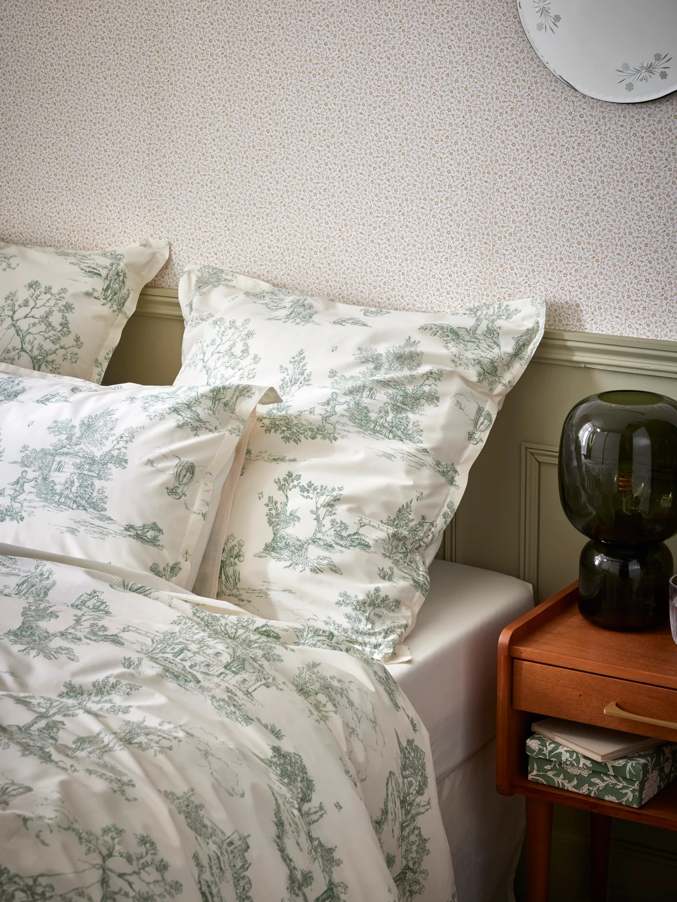 Kopfkissenbezug aus Baumwoll-Perkale « Toile-de-Jouy-Esprit » - Image 3