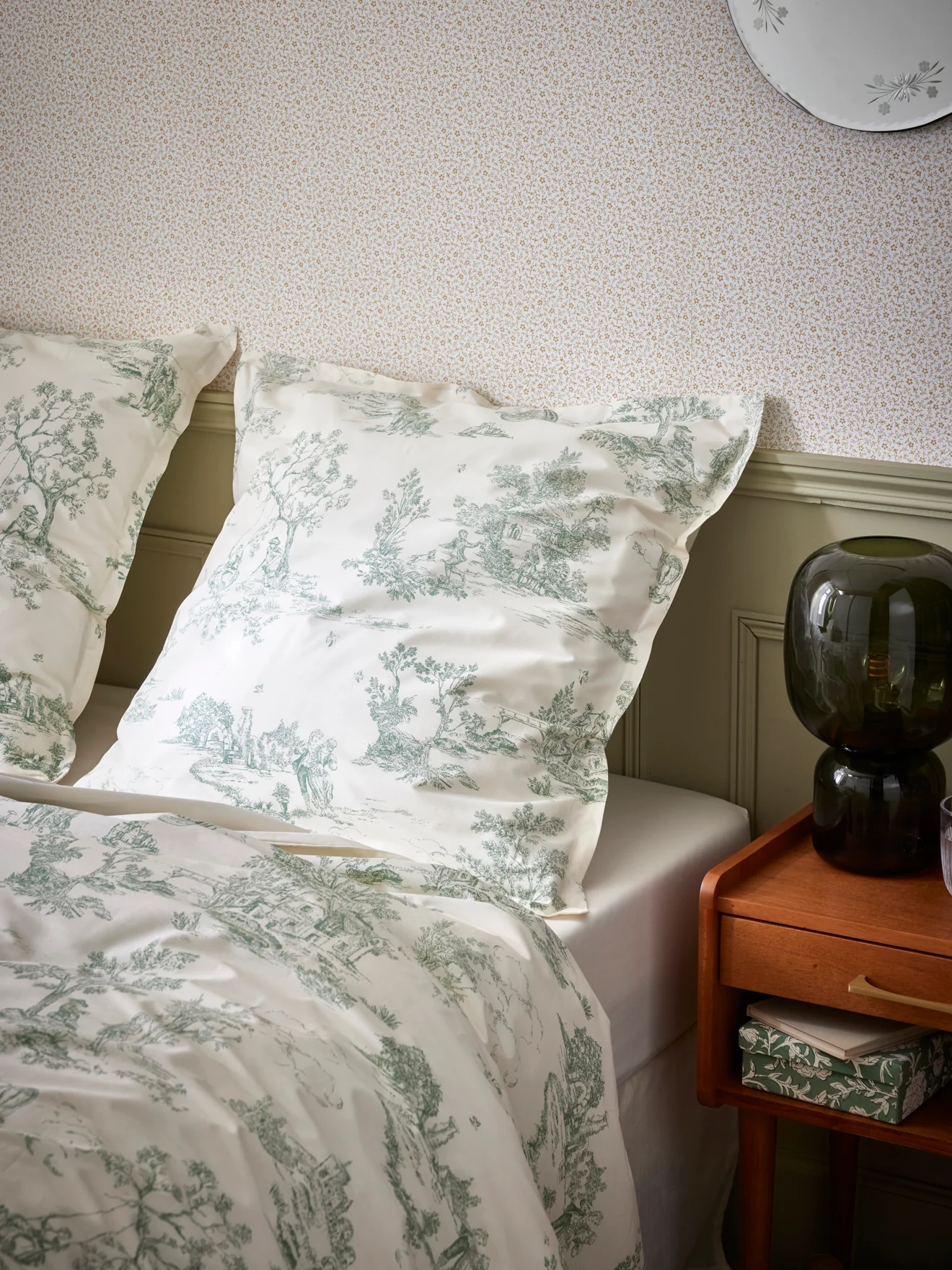 Kopfkissenbezug aus Baumwoll-Perkale « Toile-de-Jouy-Esprit » - Image 5
