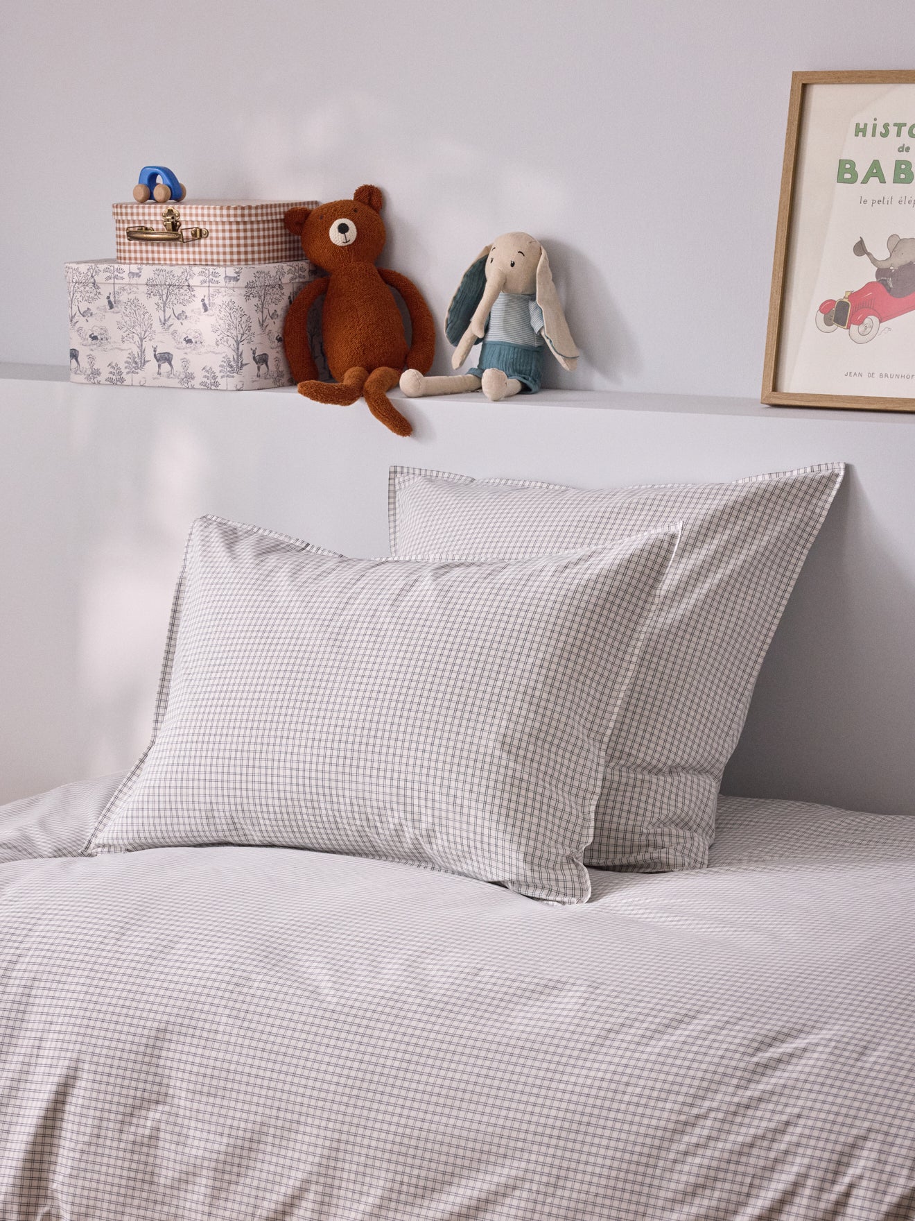 Kopfkissenbezug aus garngefärbtem Baumwoll-Perkal « Marin » - Image 6