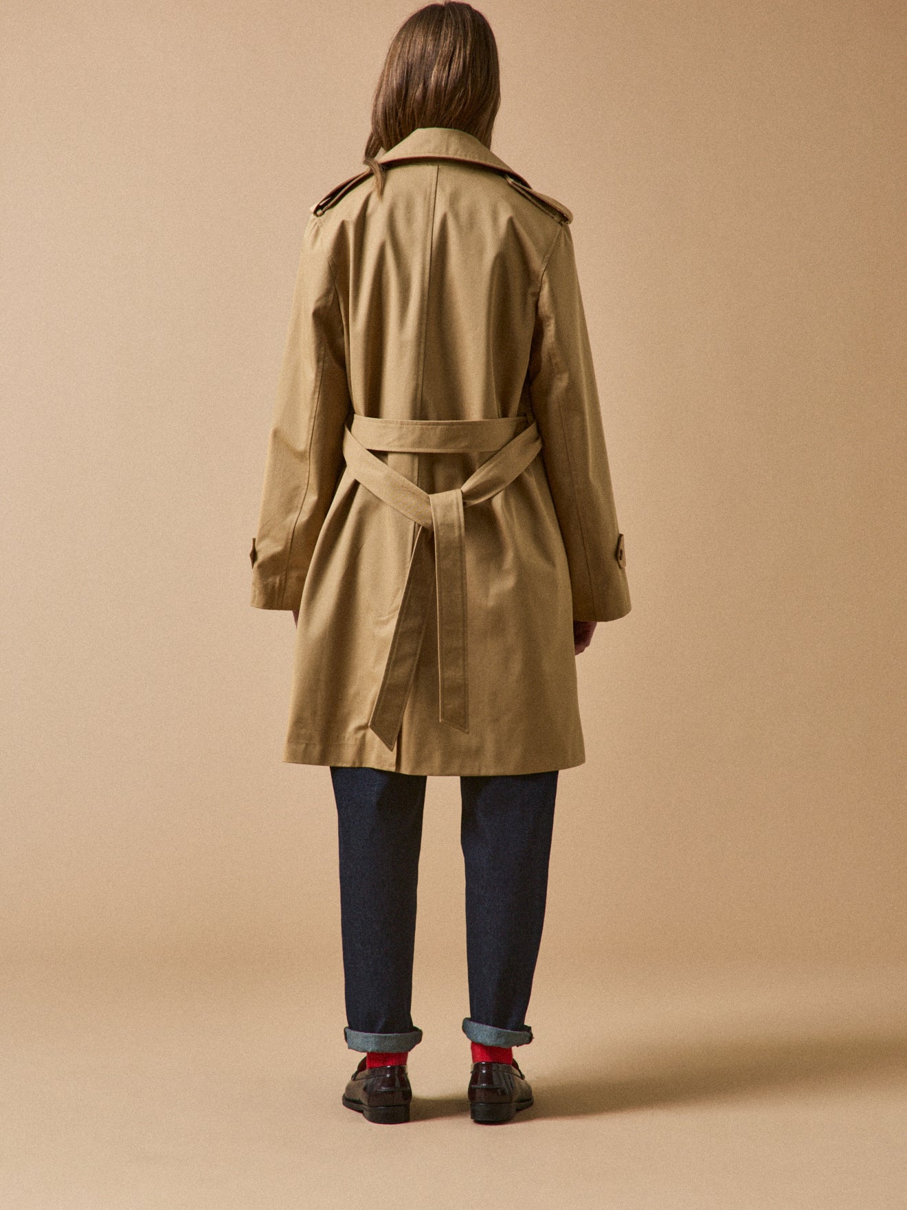 Langer Damen-Trenchcoat aus Bio-Baumwolle - Image 3