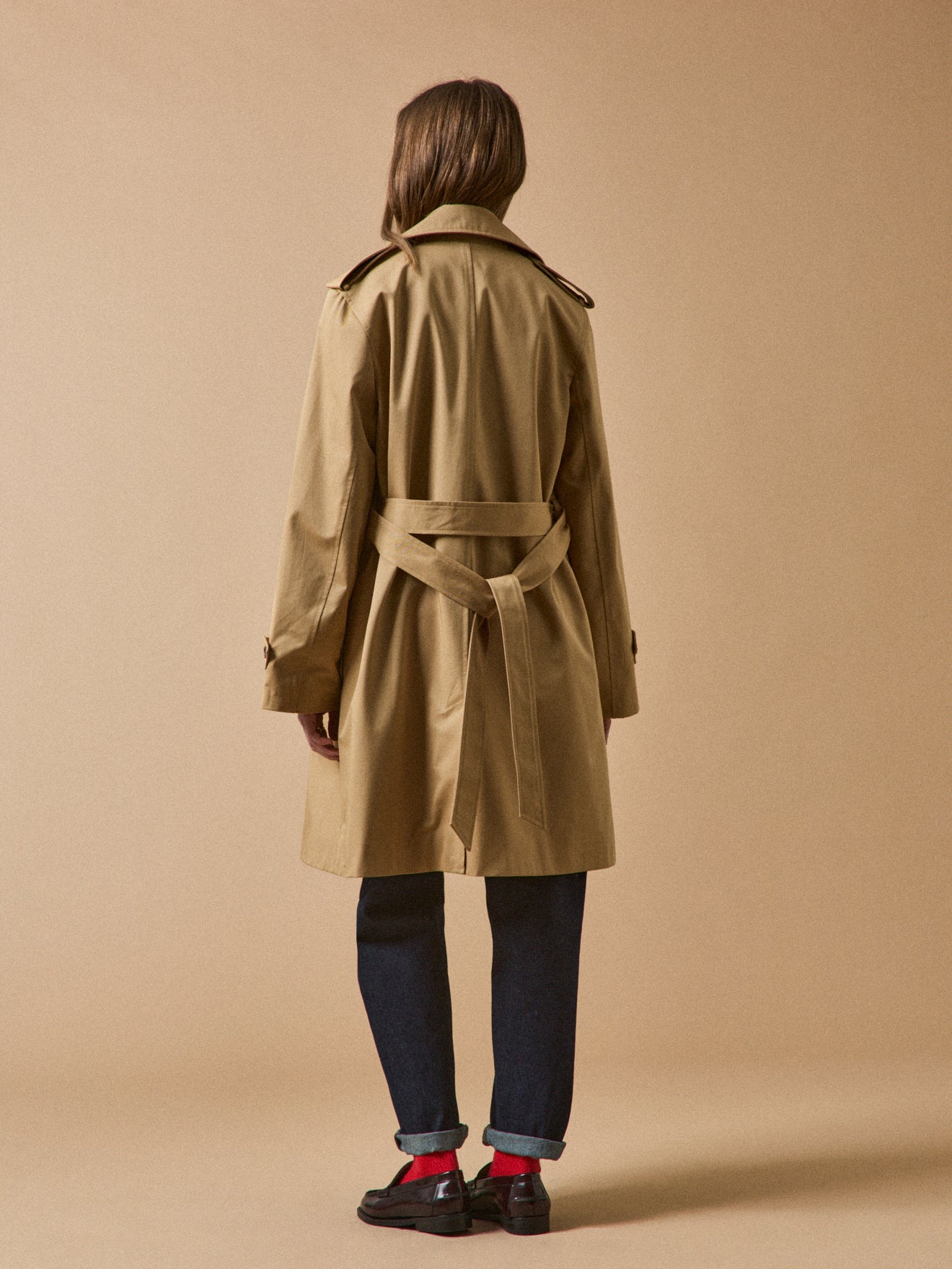 Langer Damen-Trenchcoat aus Bio-Baumwolle - Image 4