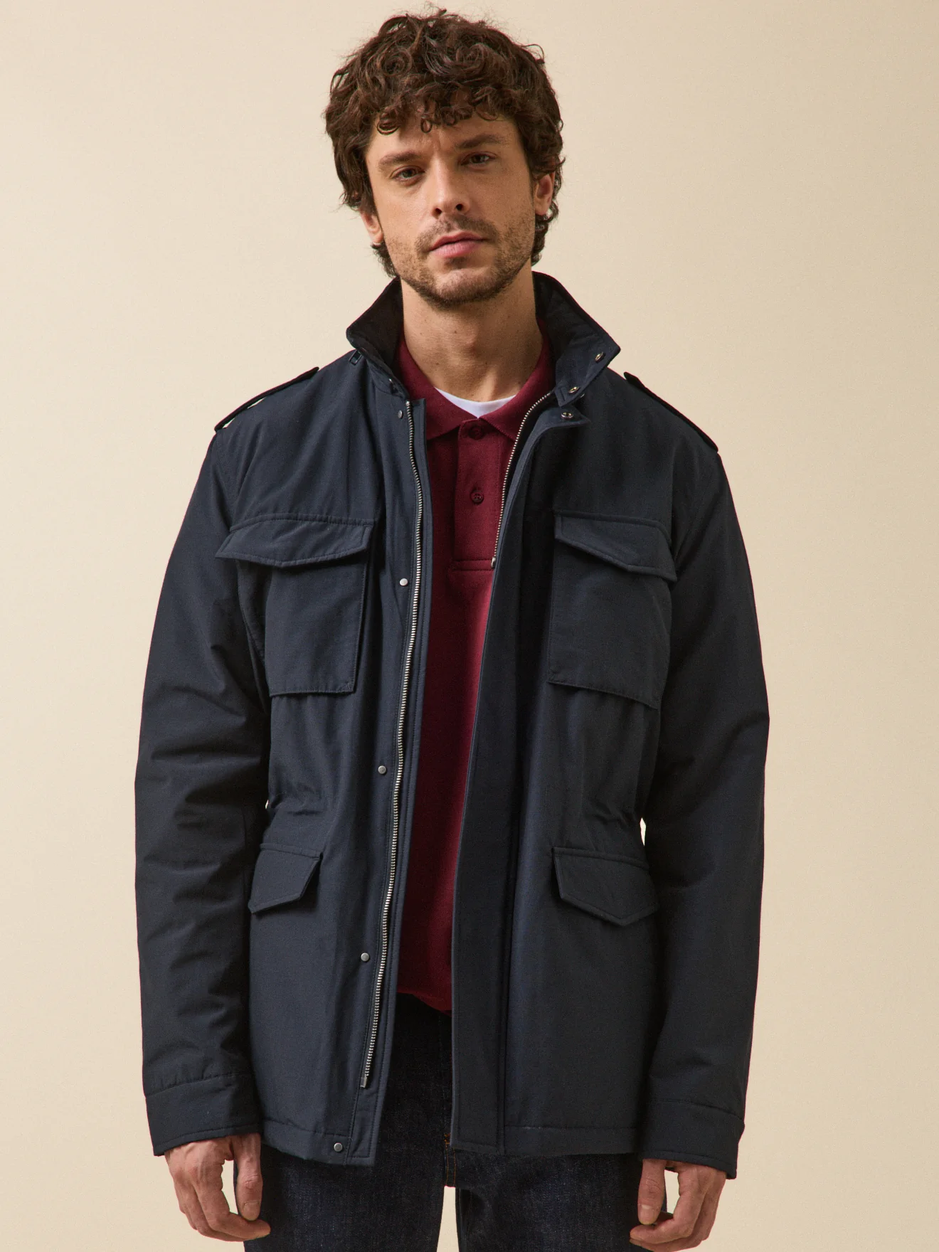 Wattierte Herren-Safarijacke