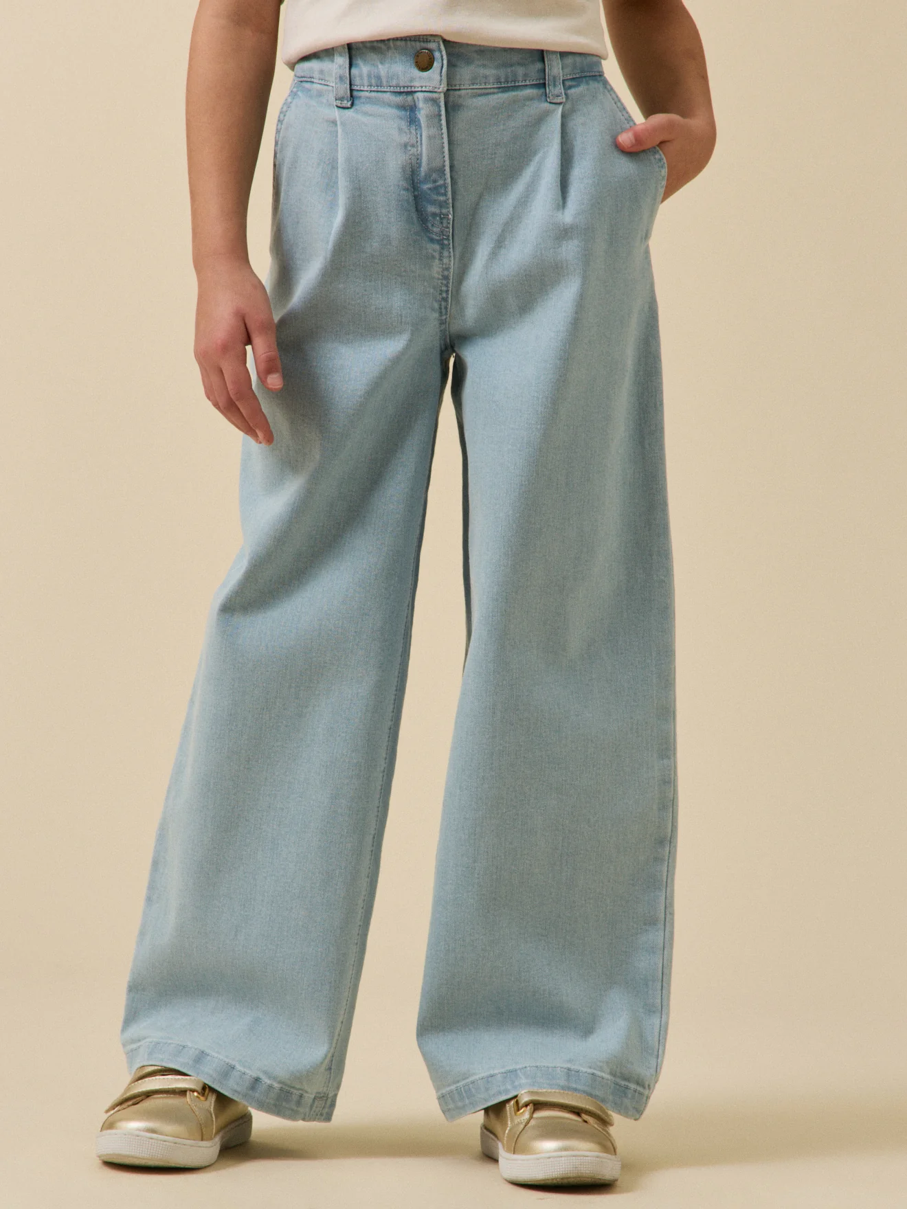 Mädchen-Jeans, weiter Schnitt