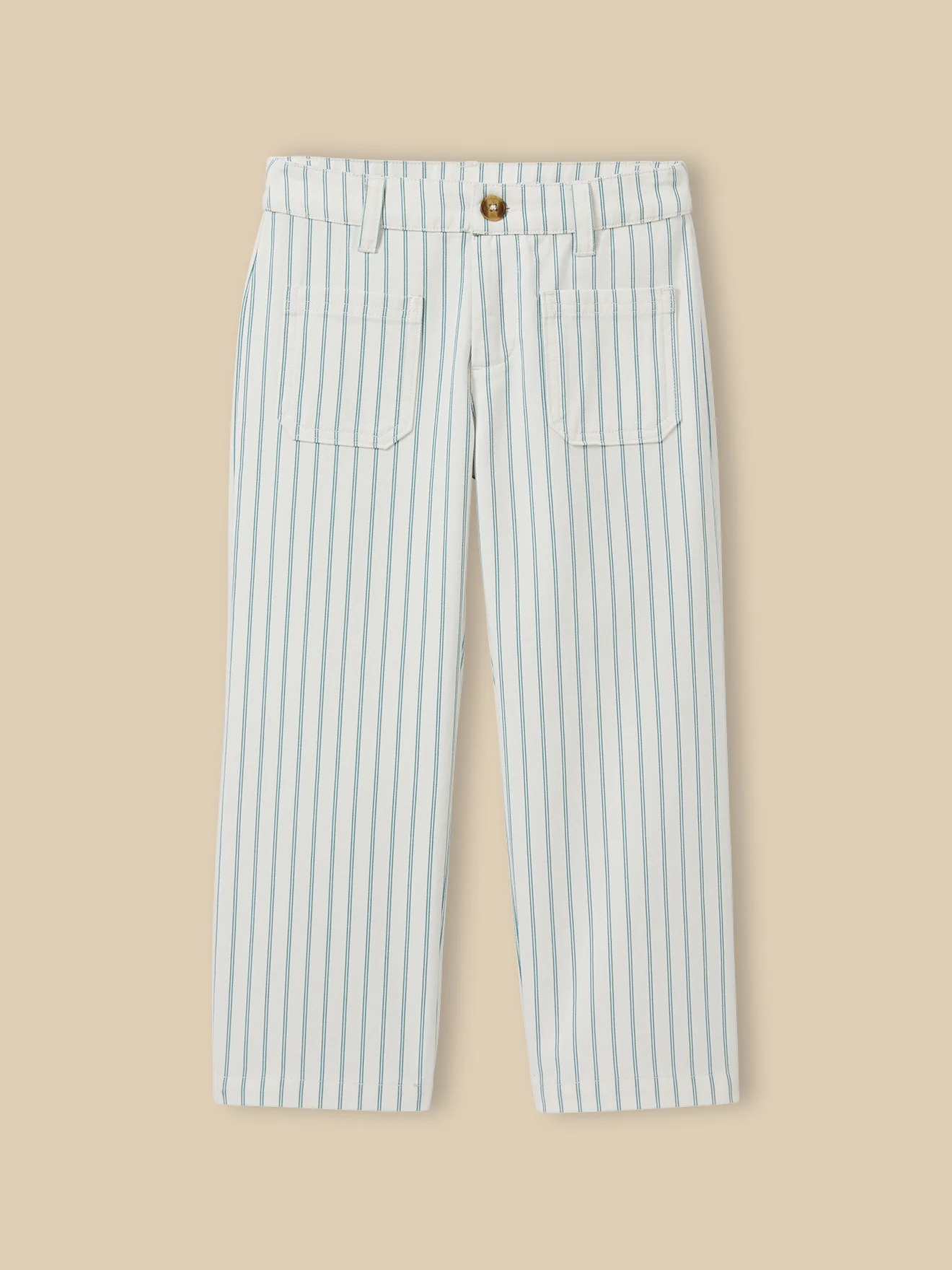 Mädchenhose aus gestreiftem Denim - Image 5