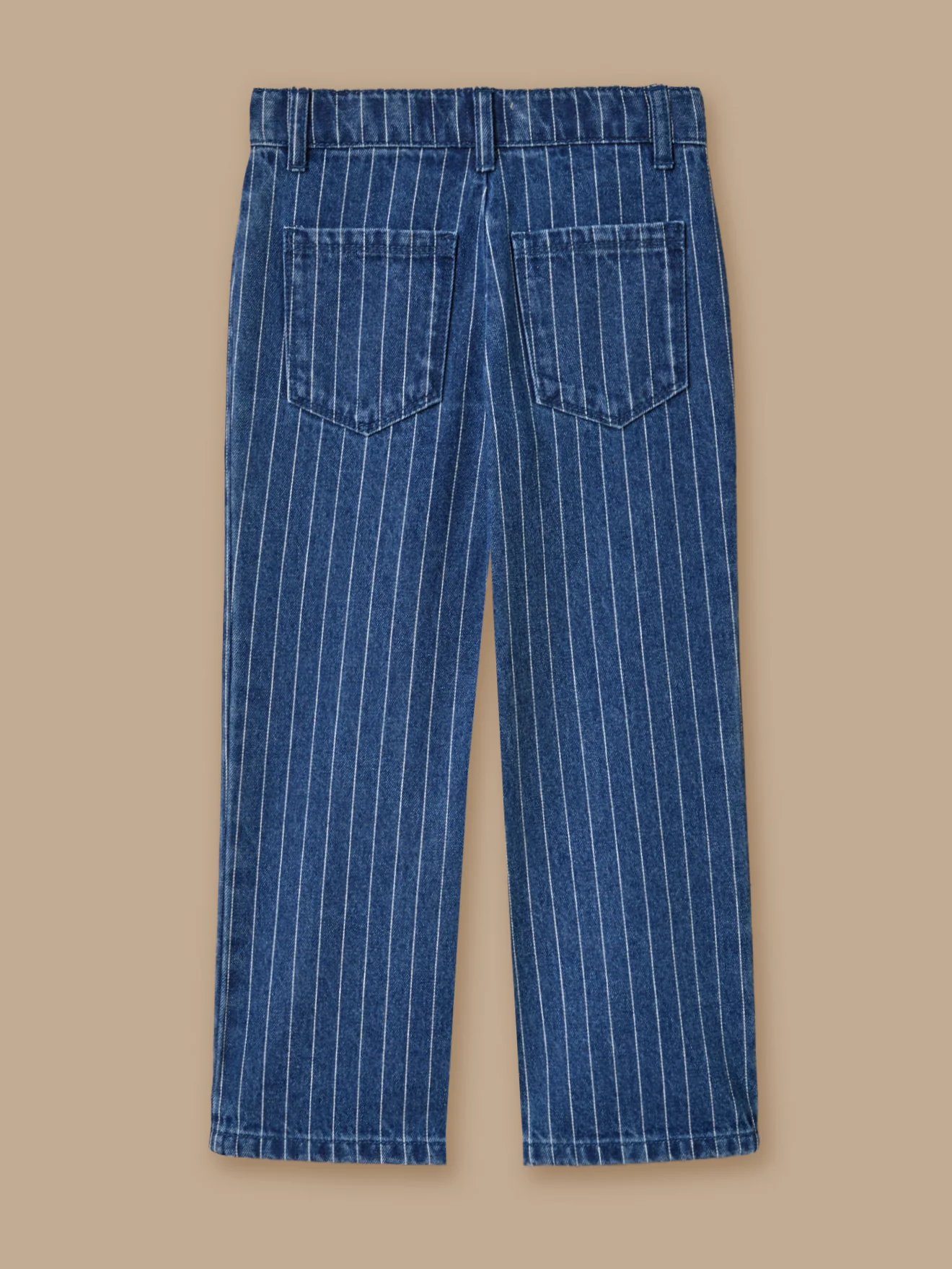 Mädchenhose mit Streifenmuster, geradem Schnitt und Festonbordüre - Image 6